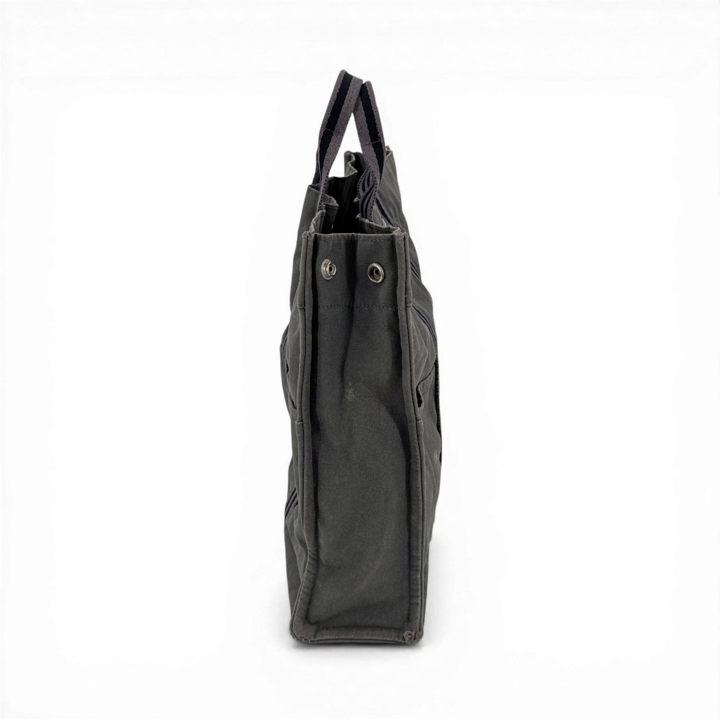 HERMES グレーキャンバス フールトゥーMM ハンドバッグ