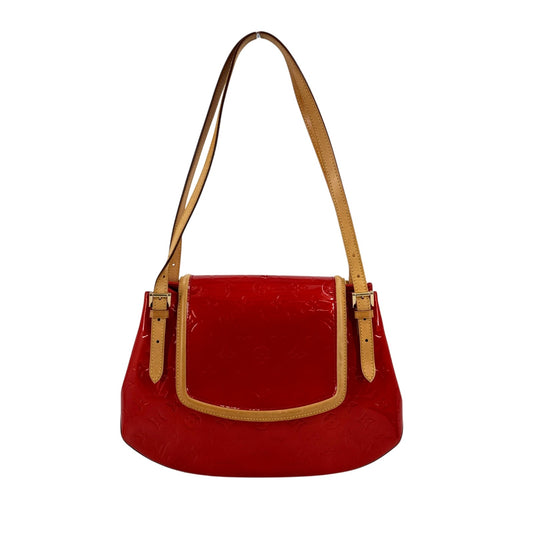 LOUIS VUITTON モノグラム・ヴェルニ レッド スケインベイ M91287 ショルダーバッグ