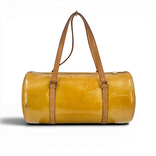 LOUIS VUITTON モノグラム・ヴェルニ イエロー ベッドフォード M91006 ハンドバッグ