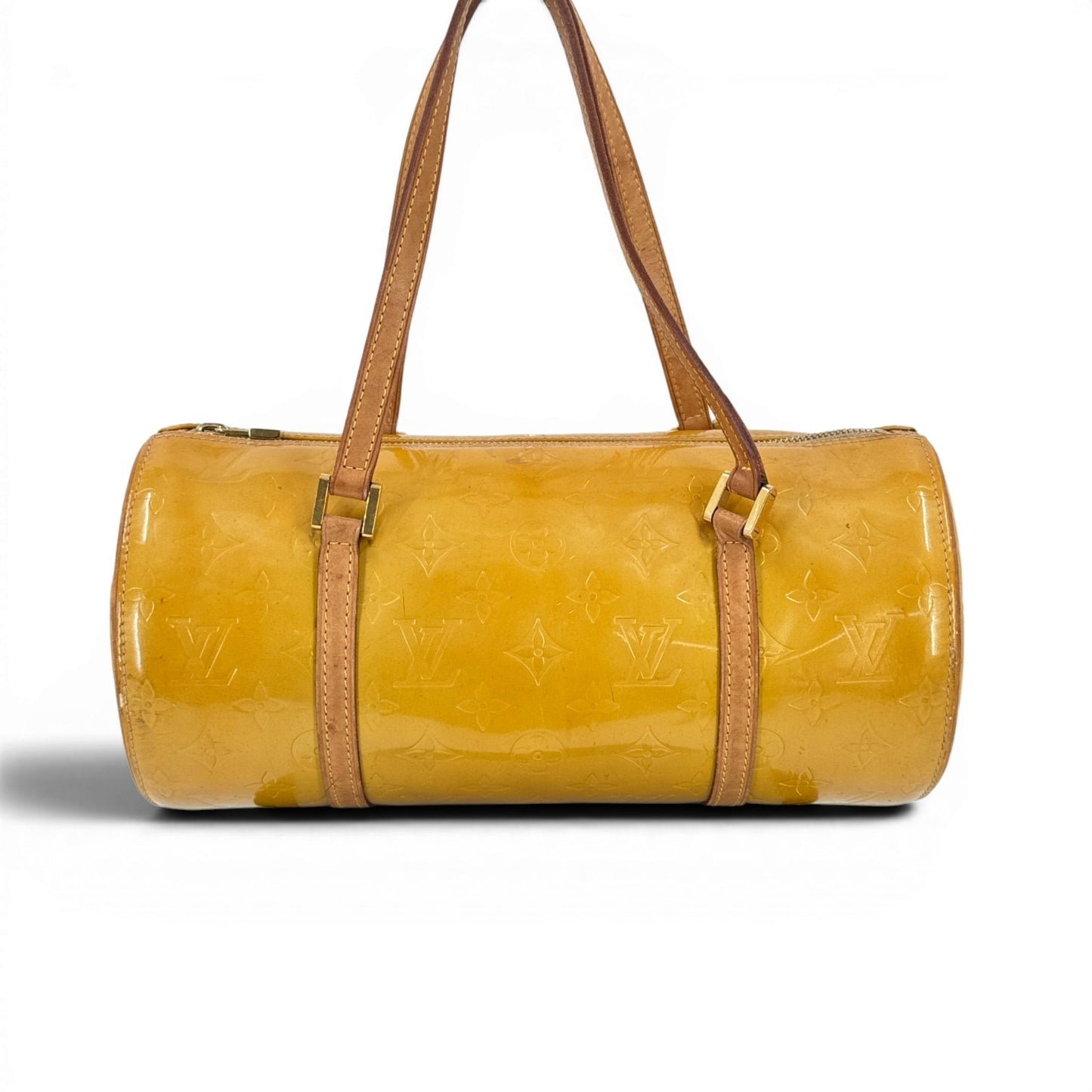 LOUIS VUITTON モノグラム・ヴェルニ イエロー ベッドフォード M91006 ハンドバッグ