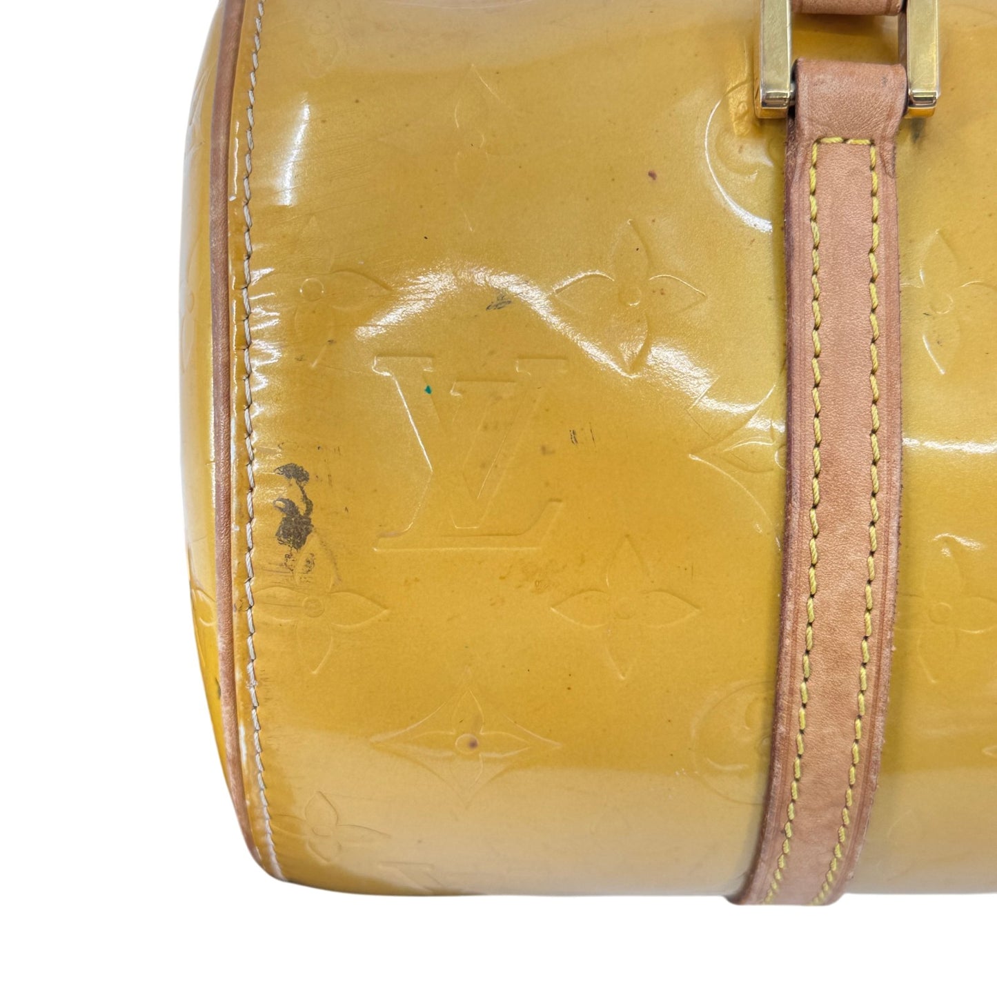 LOUIS VUITTON モノグラム・ヴェルニ イエロー ベッドフォード M91006 ハンドバッグ