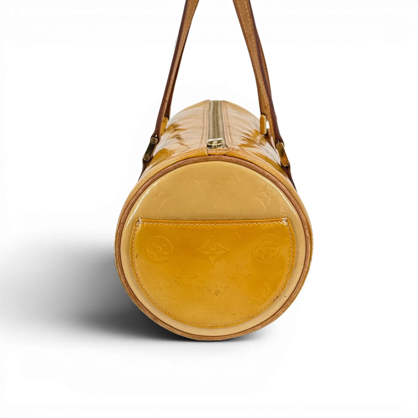 LOUIS VUITTON モノグラム・ヴェルニ イエロー ベッドフォード M91006 ハンドバッグ