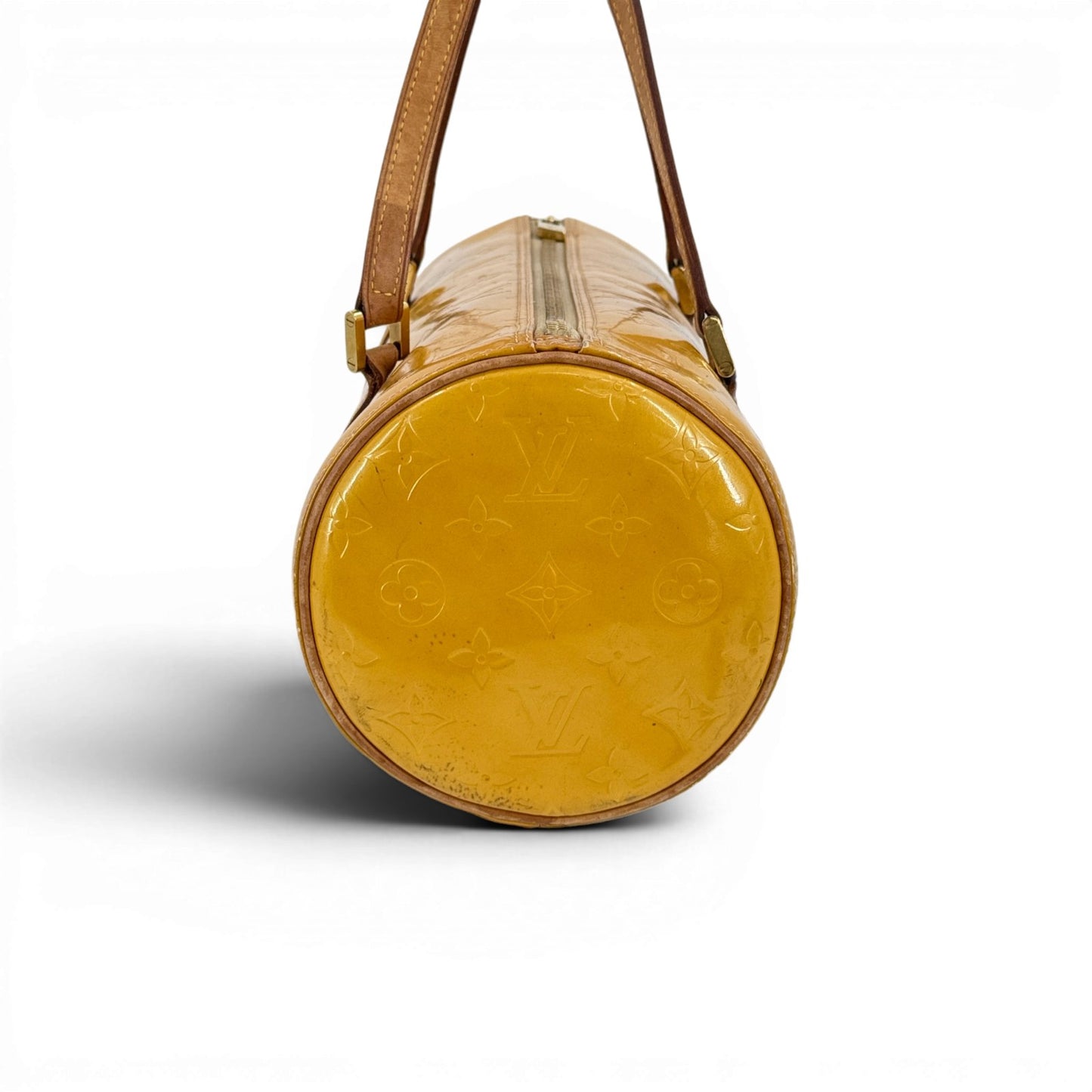 LOUIS VUITTON モノグラム・ヴェルニ イエロー ベッドフォード M91006 ハンドバッグ
