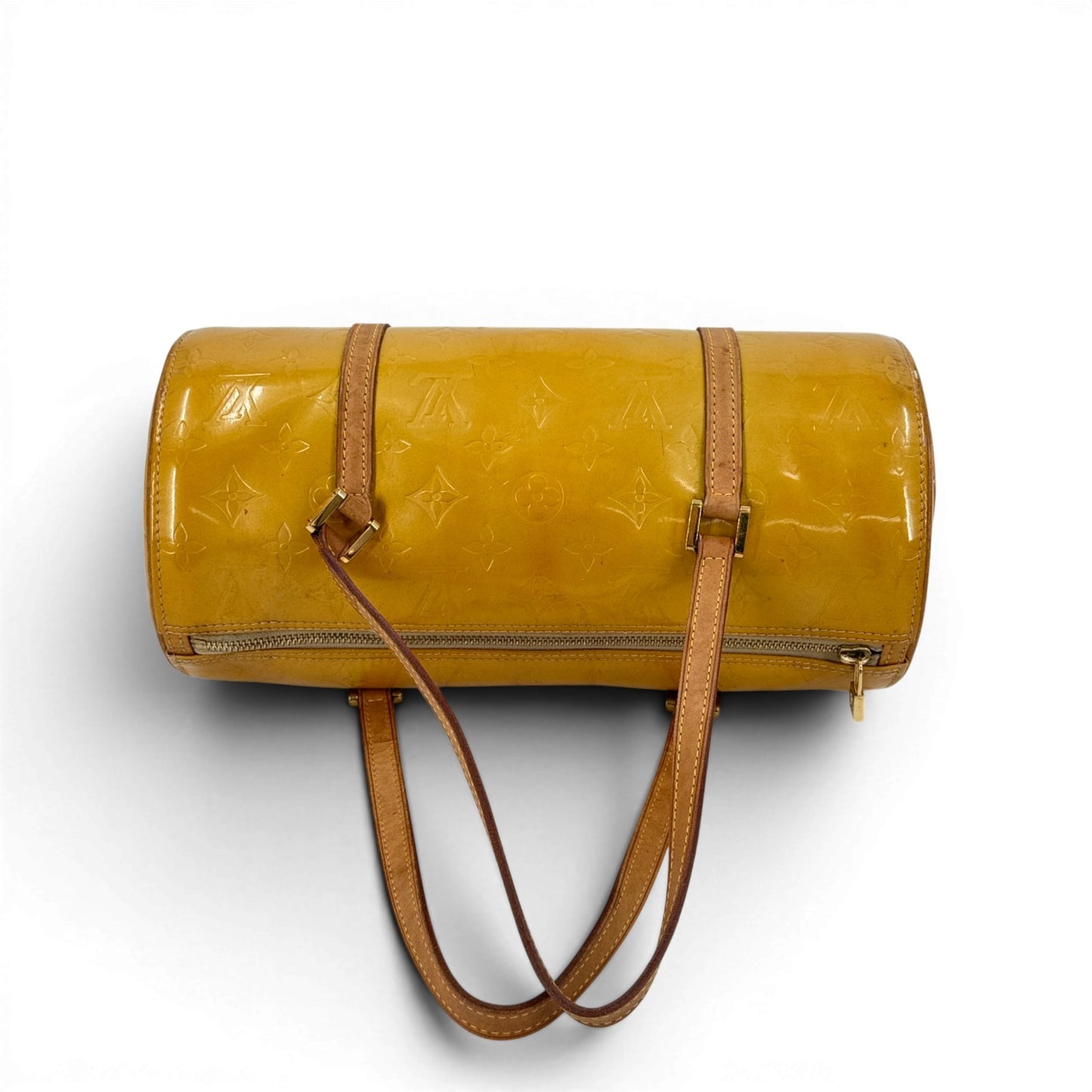 LOUIS VUITTON モノグラム・ヴェルニ イエロー ベッドフォード M91006 ハンドバッグ