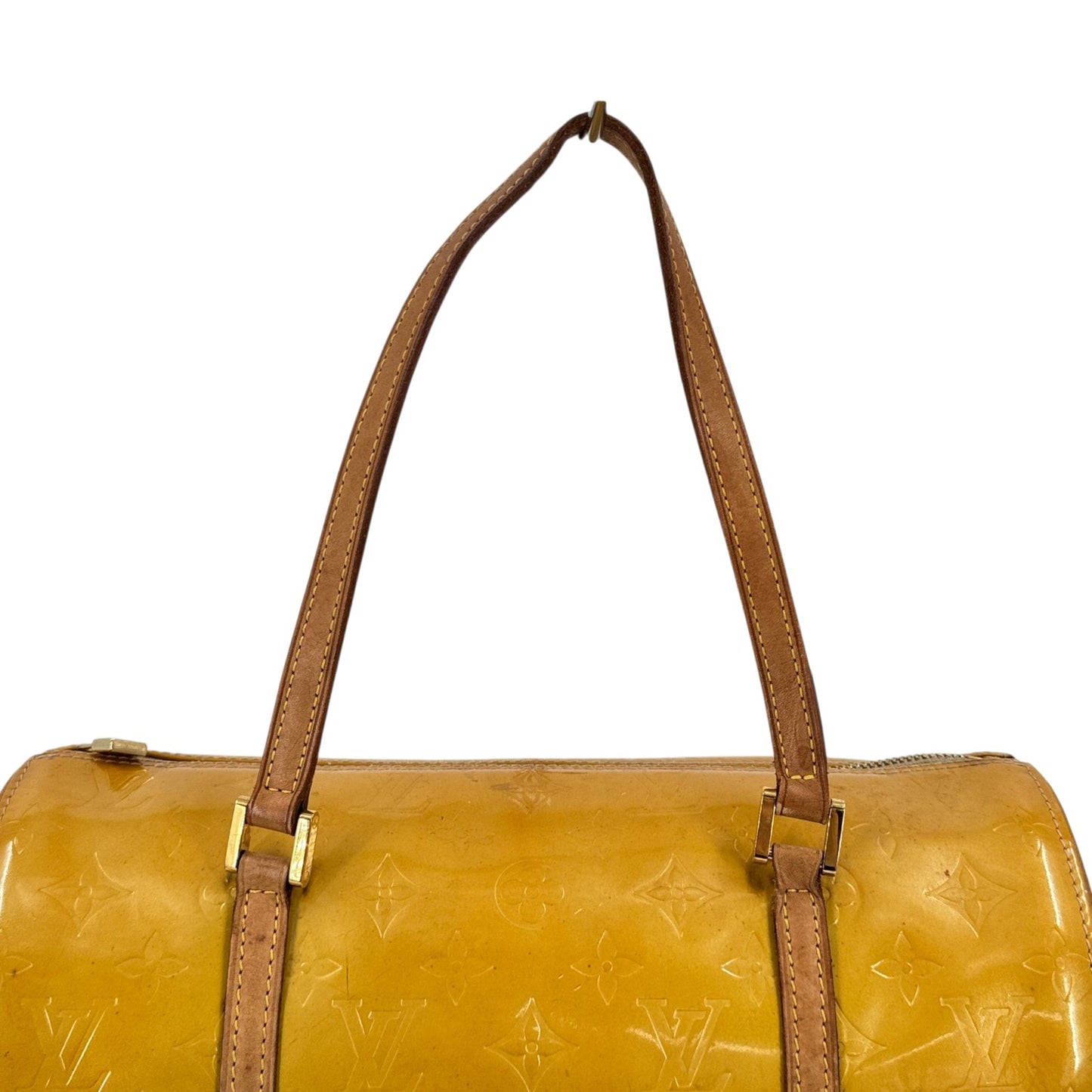 LOUIS VUITTON モノグラム・ヴェルニ イエロー ベッドフォード M91006 ハンドバッグ