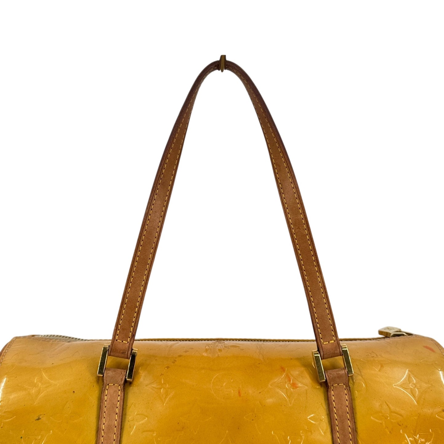 LOUIS VUITTON モノグラム・ヴェルニ イエロー ベッドフォード M91006 ハンドバッグ