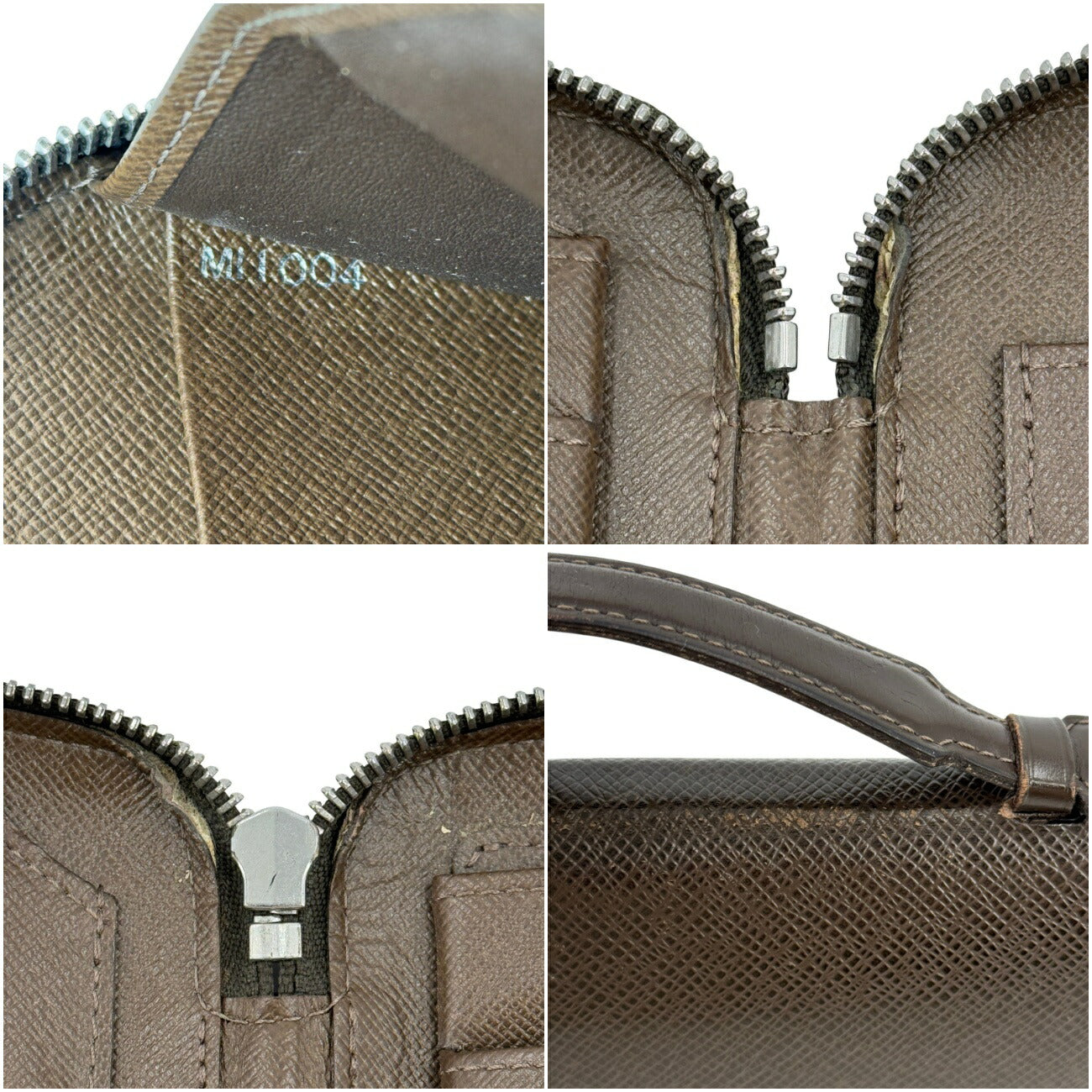 LOUIS VUITTON オーガナイザー アトールタイガレザー ブラウン ラウンドジップクラッチウォレット M30658