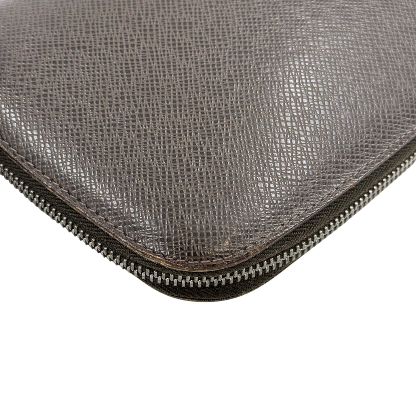 LOUIS VUITTON オーガナイザー アトールタイガレザー ブラウン ラウンドジップクラッチウォレット M30658