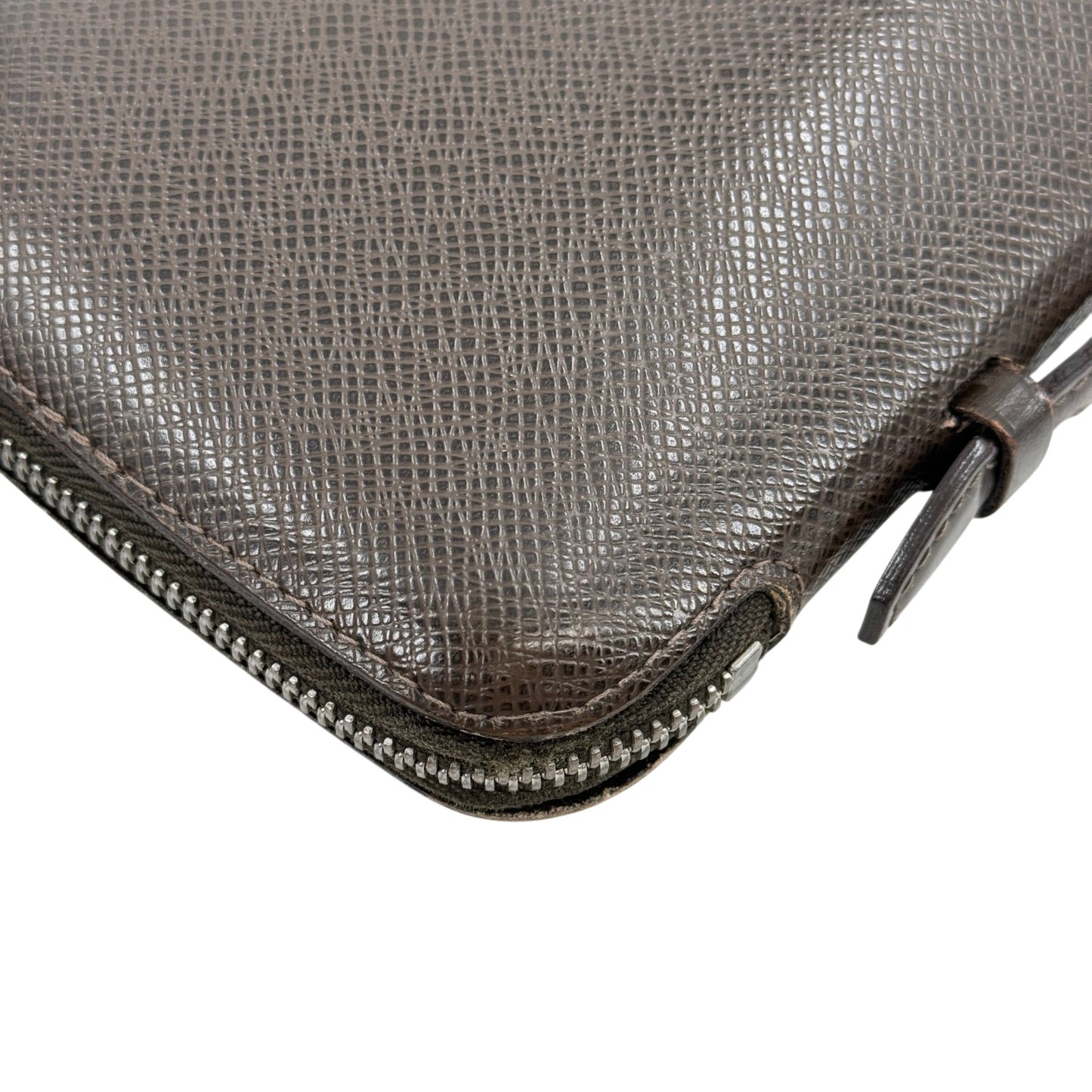 LOUIS VUITTON オーガナイザー アトールタイガレザー ブラウン ラウンドジップクラッチウォレット M30658