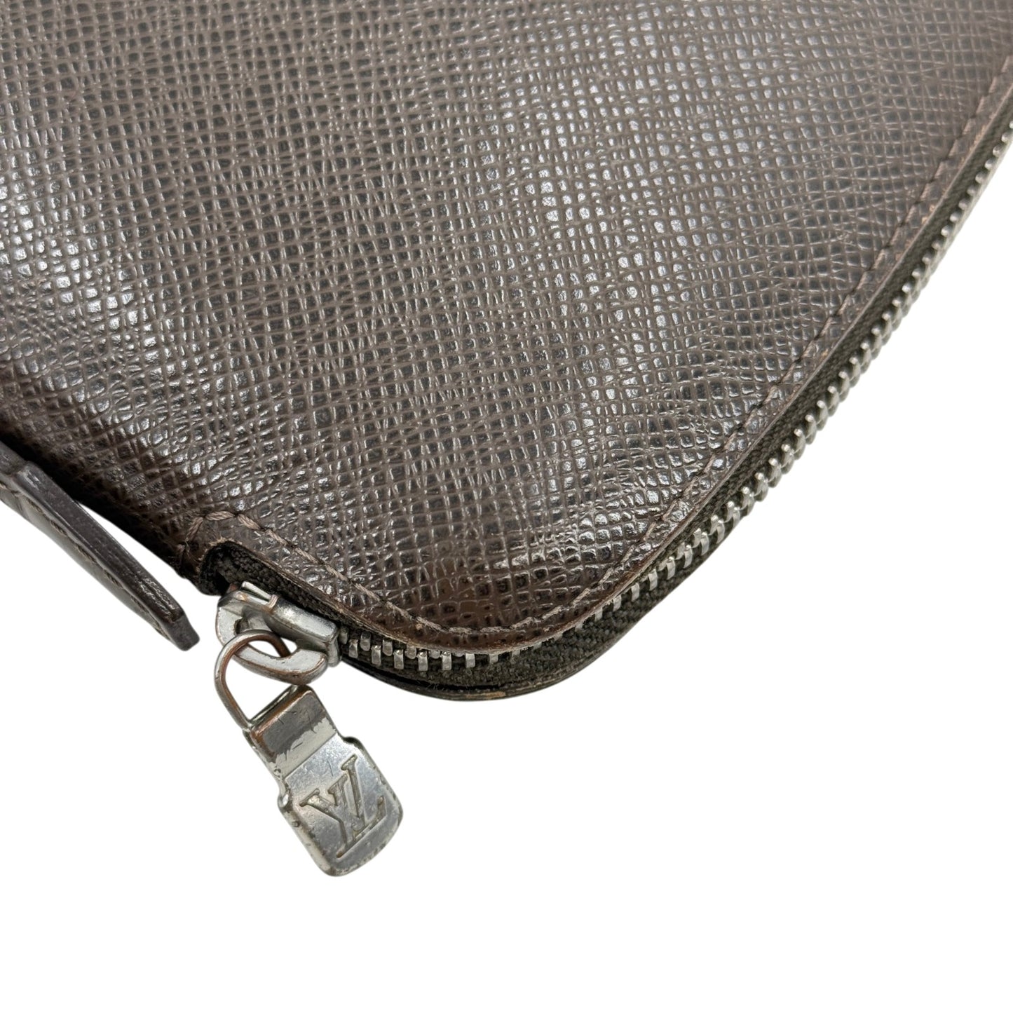 LOUIS VUITTON オーガナイザー アトールタイガレザー ブラウン ラウンドジップクラッチウォレット M30658