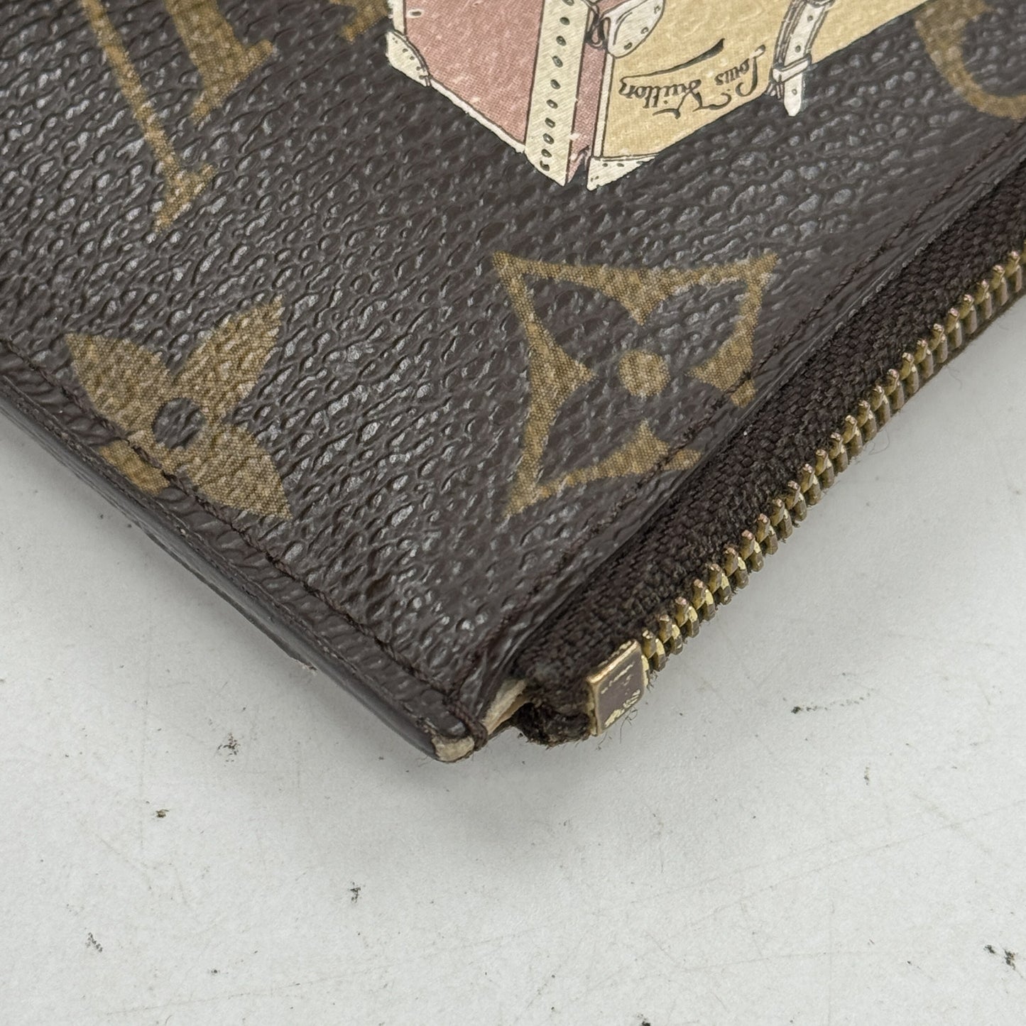 LOUIS VUITTON モノグラム ポシェット・クレ トランクプリント M60246 コインケース