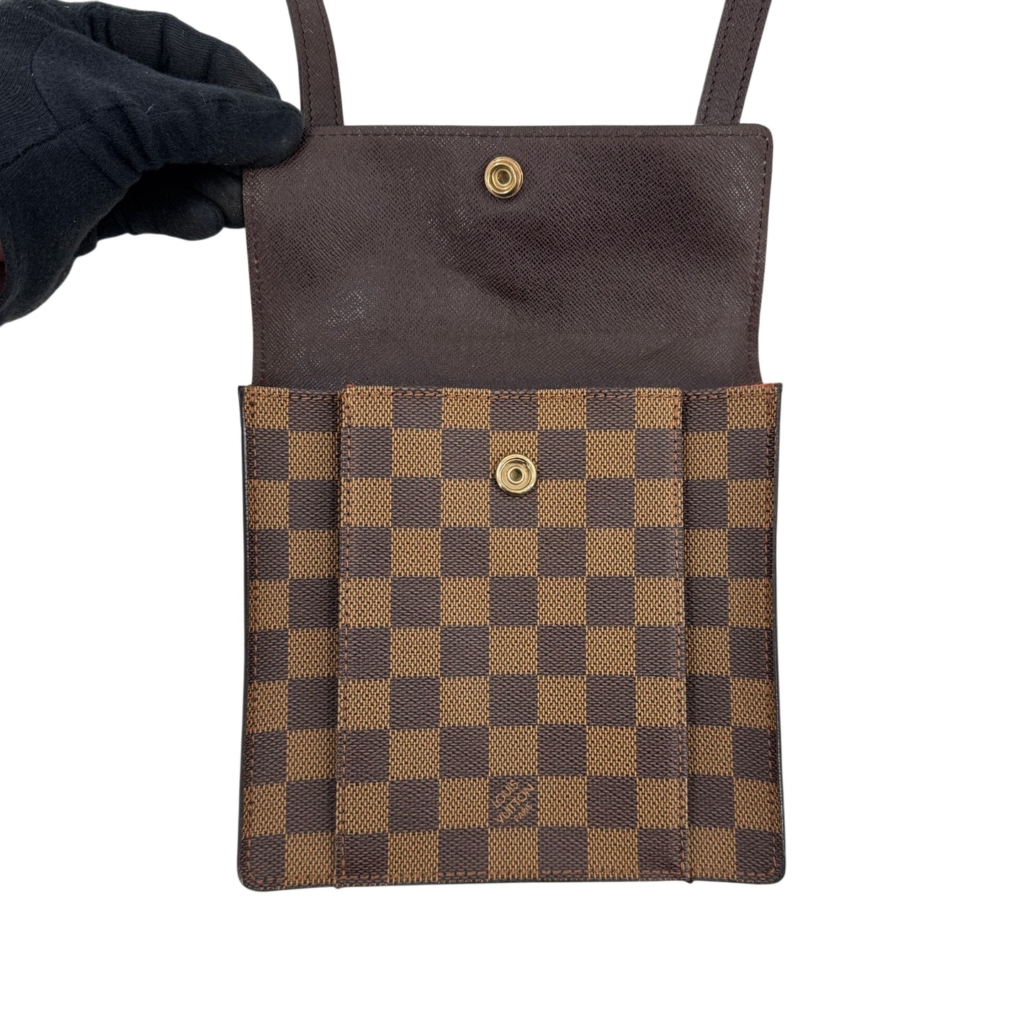 LOUIS VUITTON ピムリコ ダミエ・エベヌ ショルダーバッグ N45272 キャンバス