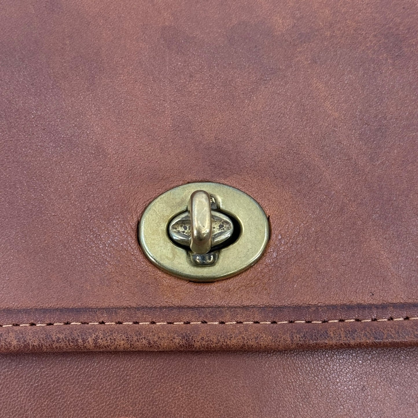 COACH オールドコーチ ブラウン レザー ショルダーバッグ
