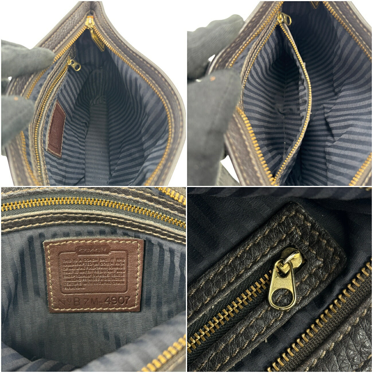 COACH オールドコーチ ショルダーバッグ ブラウン レザー