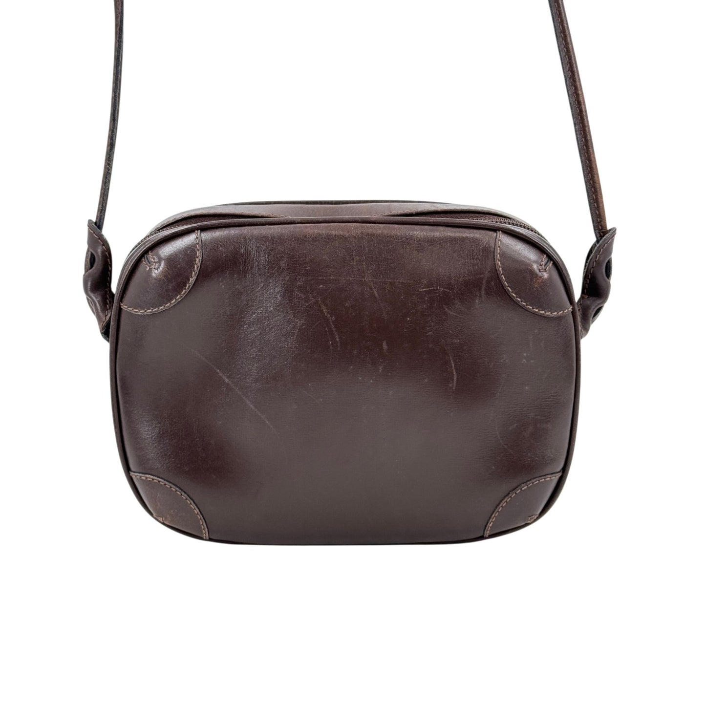 GUCCI レザー マルーン ヴィンテージ ショルダーバッグ