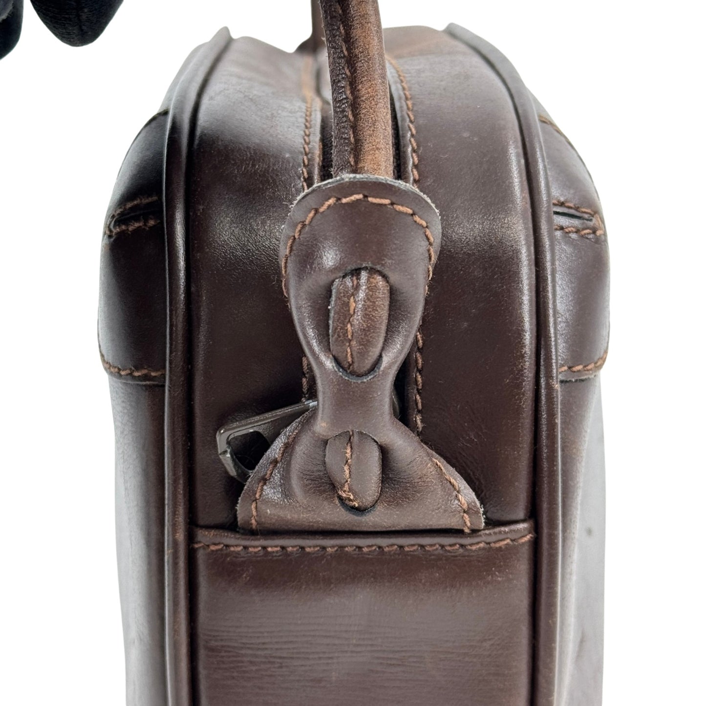 GUCCI レザー マルーン ヴィンテージ ショルダーバッグ