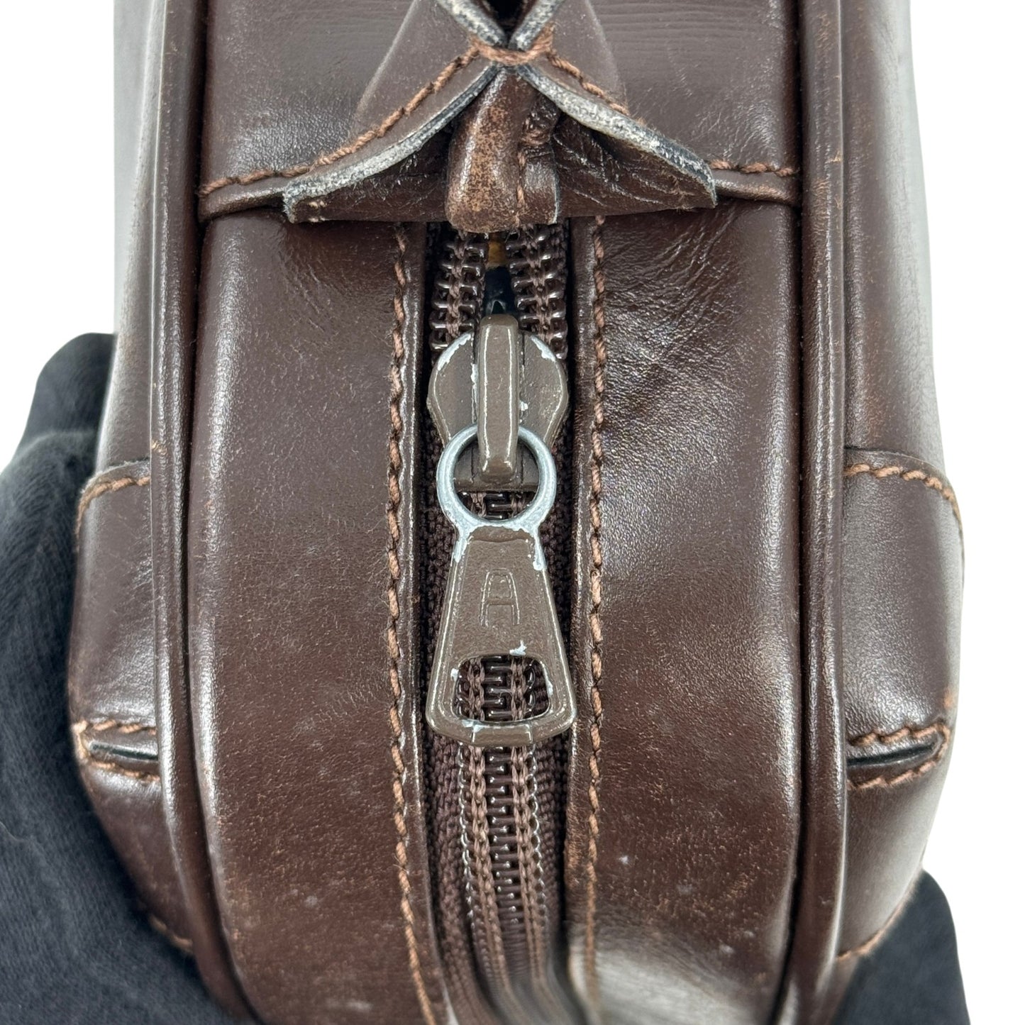 GUCCI レザー マルーン ヴィンテージ ショルダーバッグ