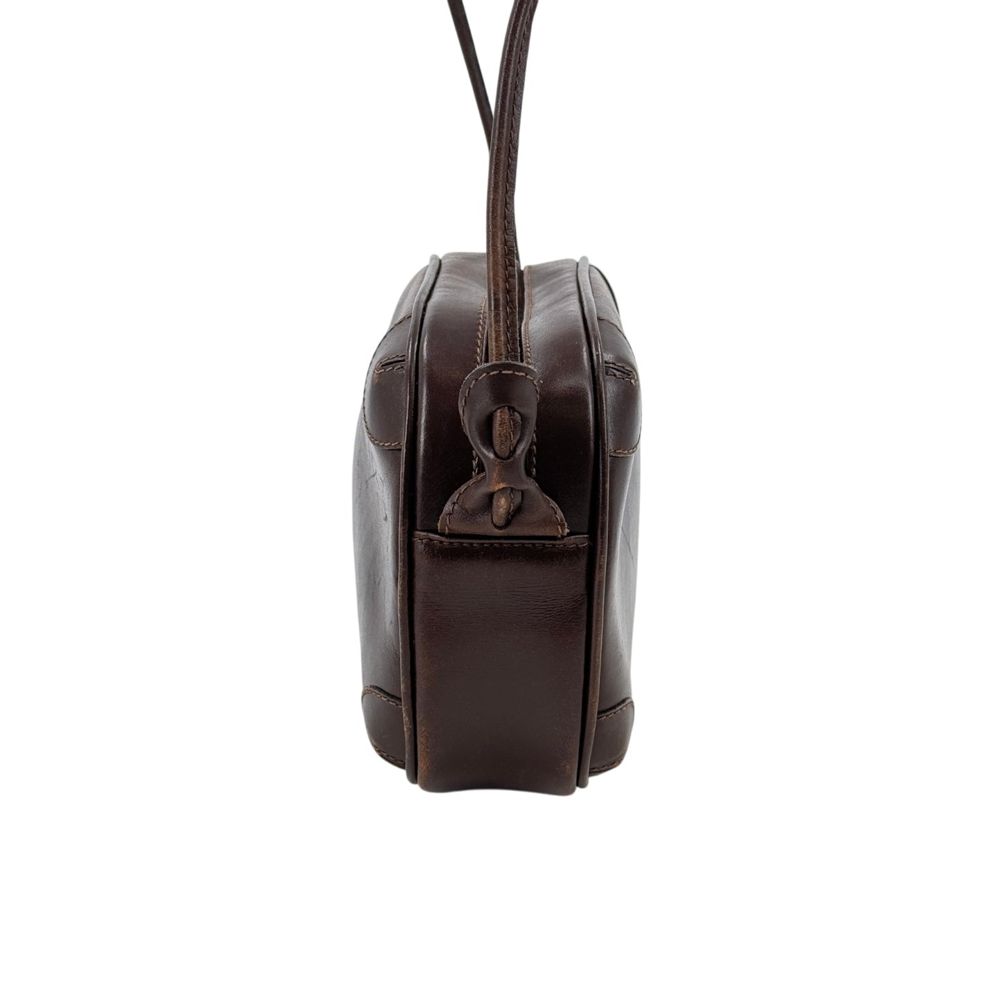 GUCCI レザー マルーン ヴィンテージ ショルダーバッグ