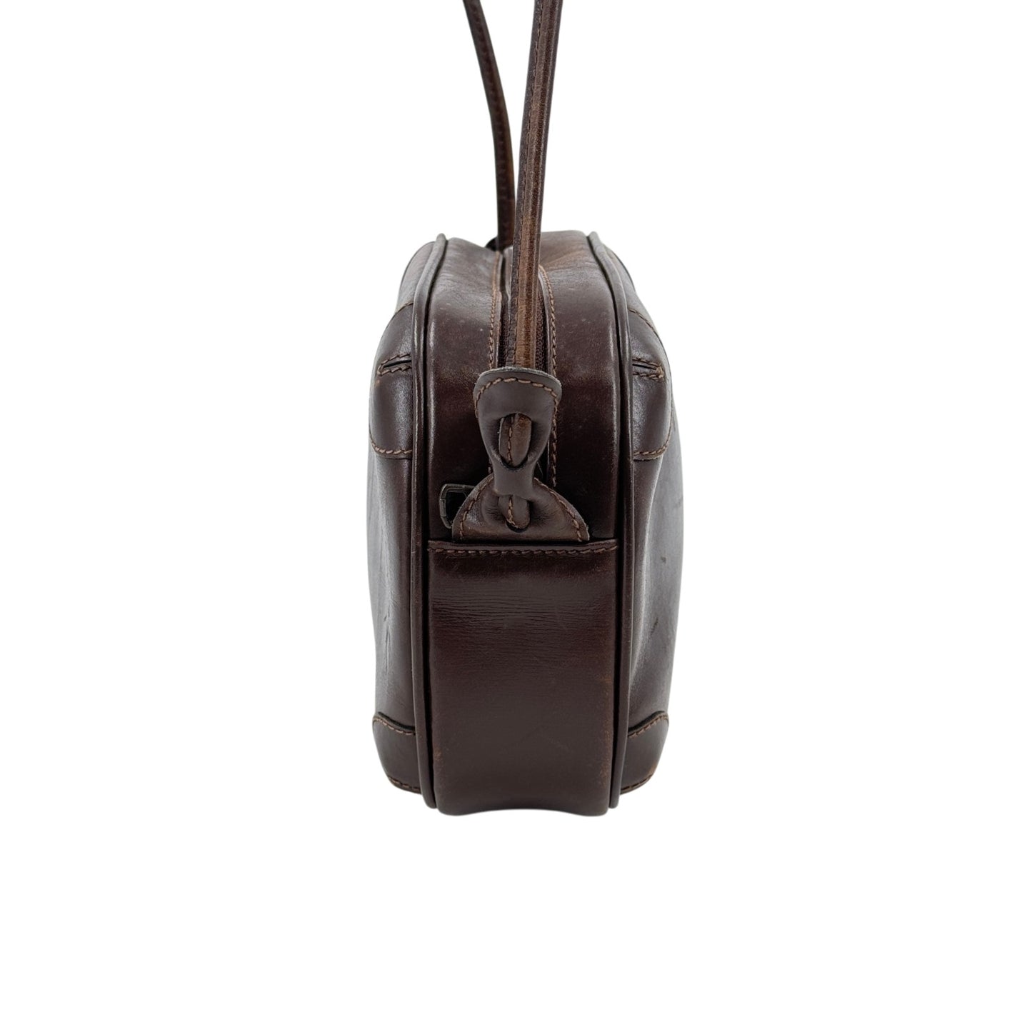 GUCCI レザー マルーン ヴィンテージ ショルダーバッグ