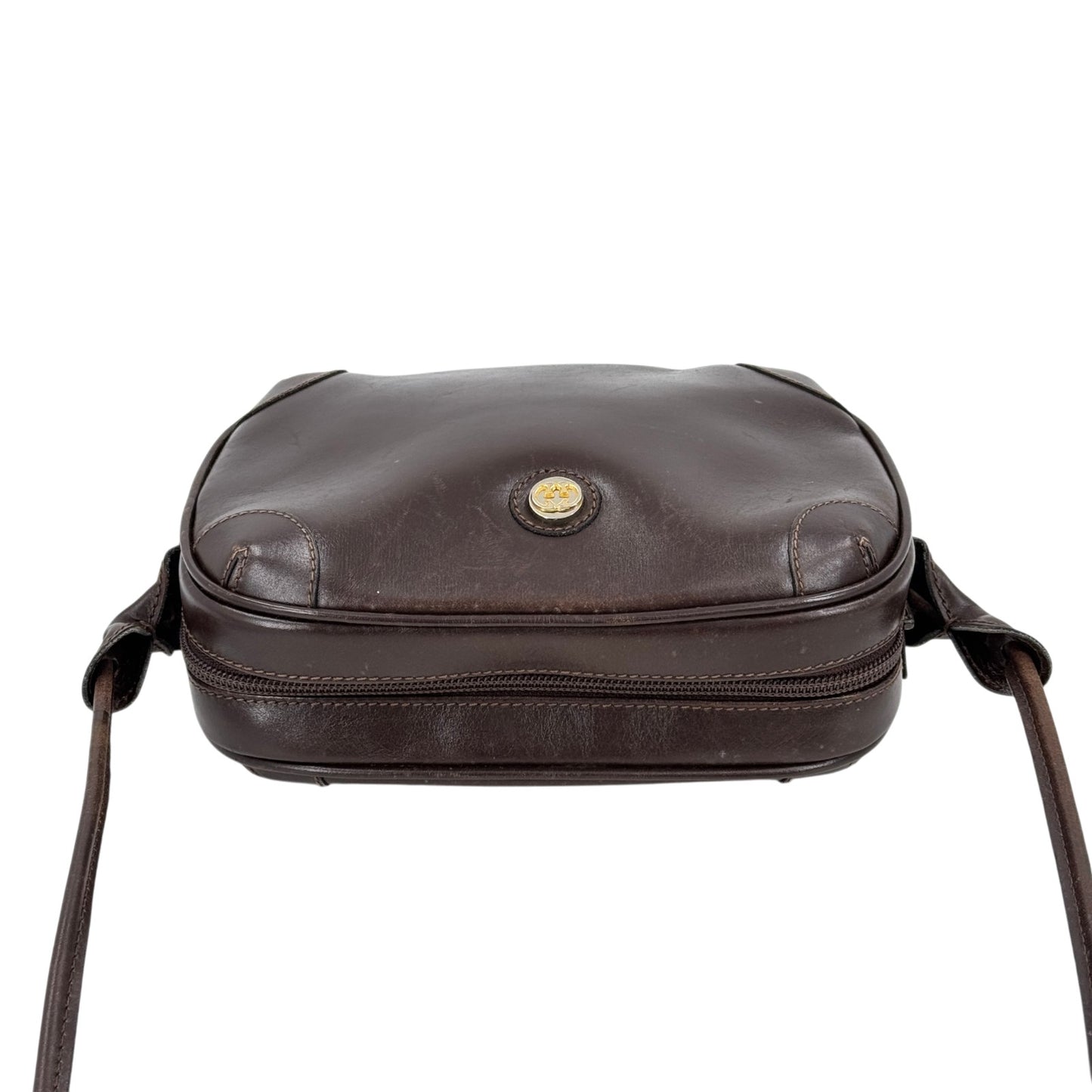 GUCCI レザー マルーン ヴィンテージ ショルダーバッグ