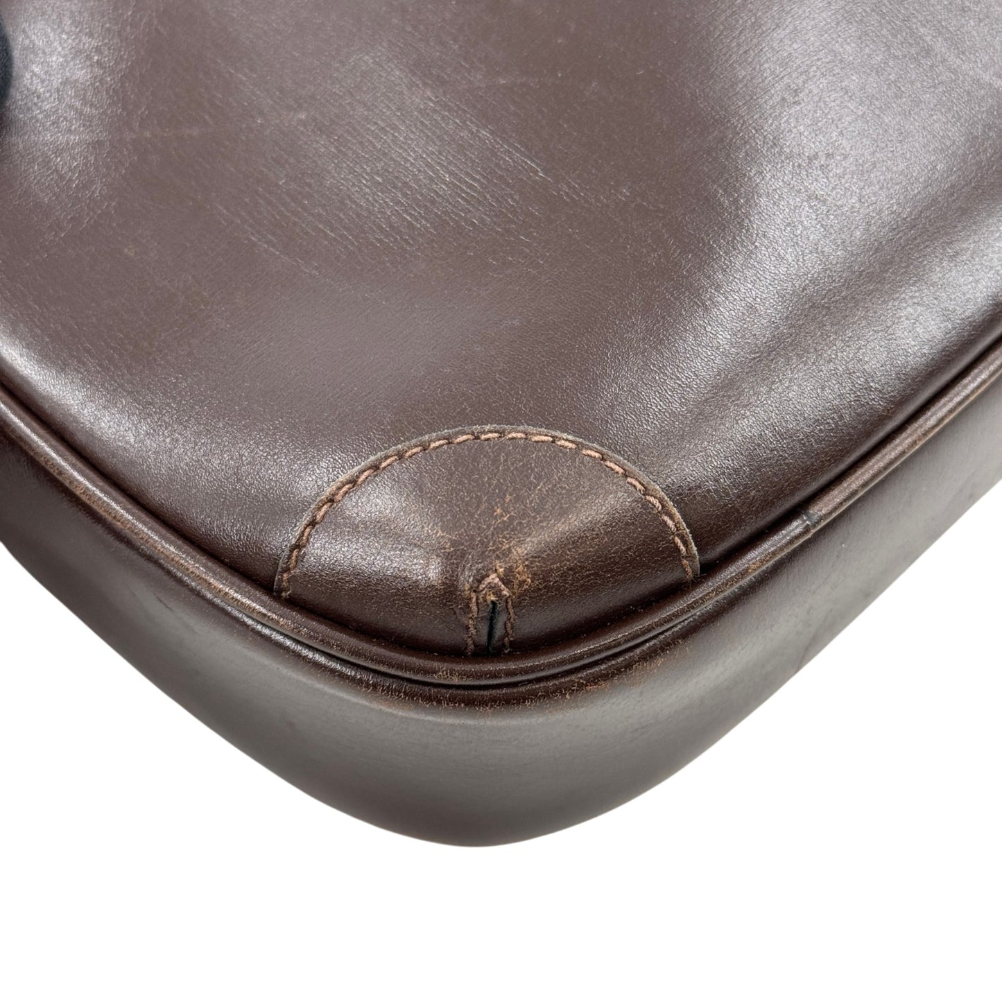 GUCCI レザー マルーン ヴィンテージ ショルダーバッグ