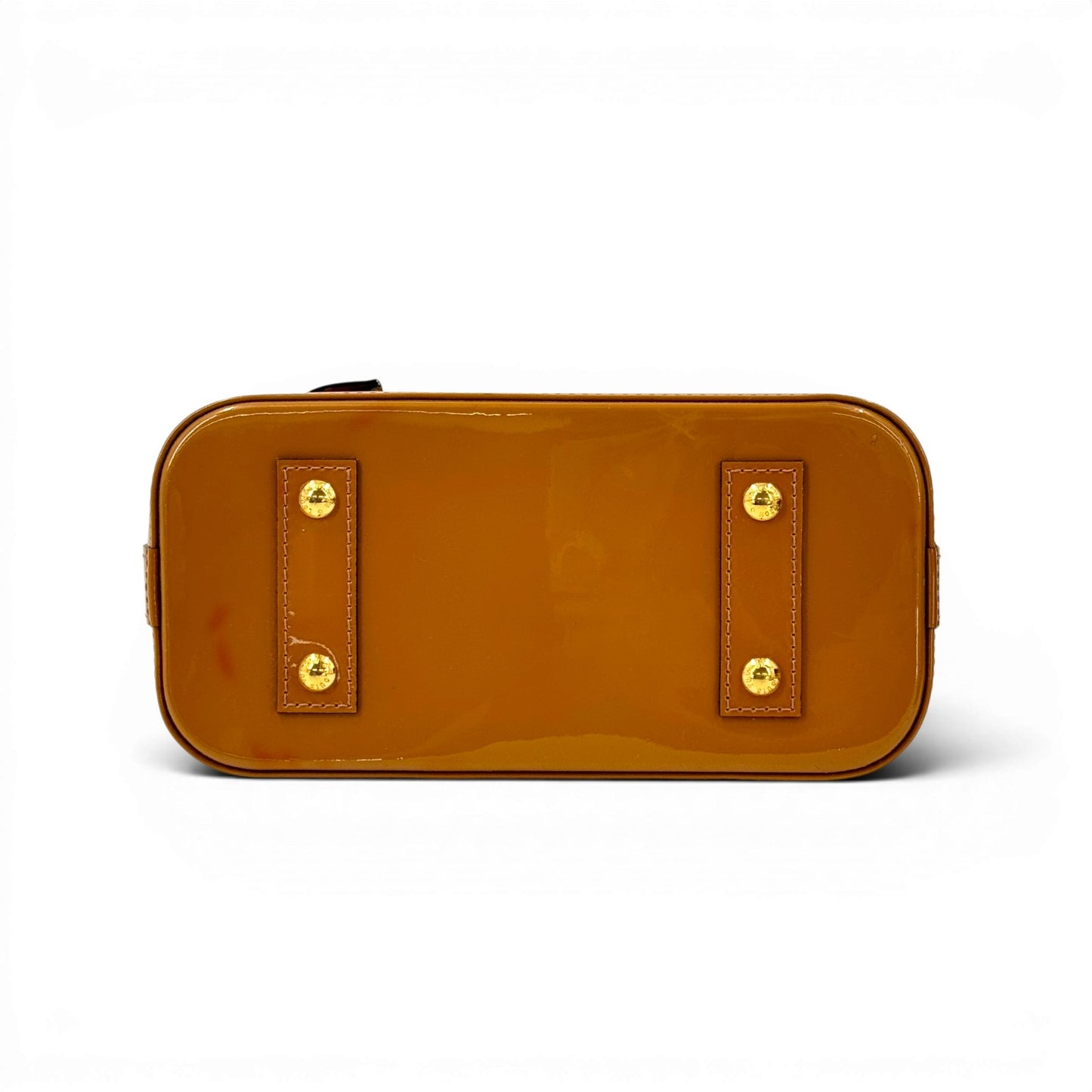 LOUIS VUITTON アルマBB モノグラム・ヴェルニ パテントレザー ベージュ 2WAYハンドバッグ M91585