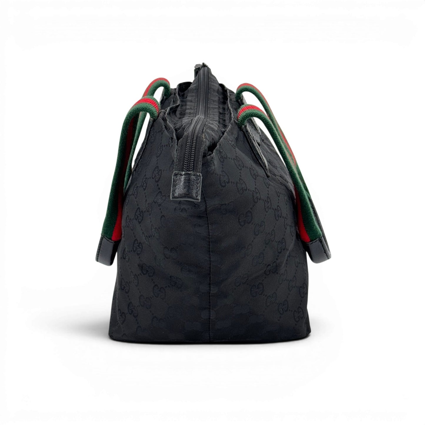 GUCCI GGキャンバス ブラック シェリーライン ハンドバッグ