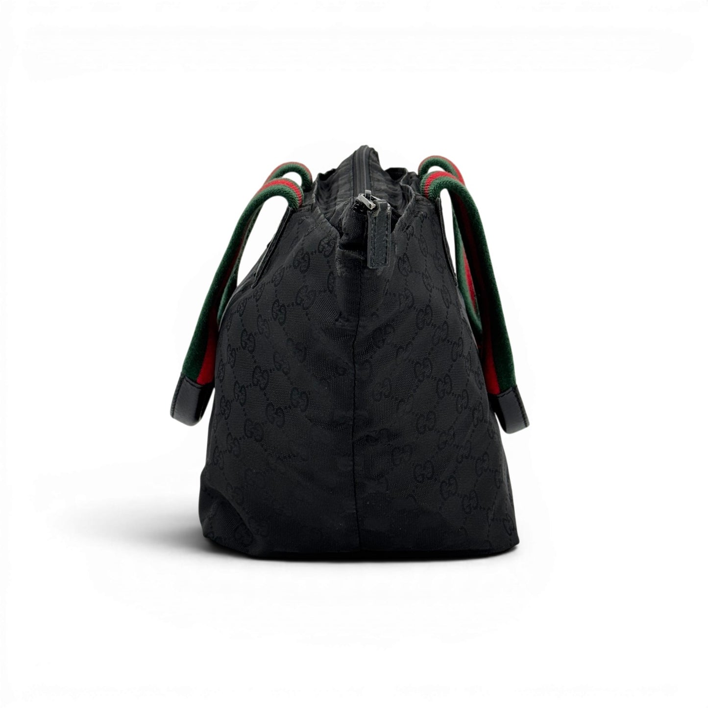 GUCCI GGキャンバス ブラック シェリーライン ハンドバッグ