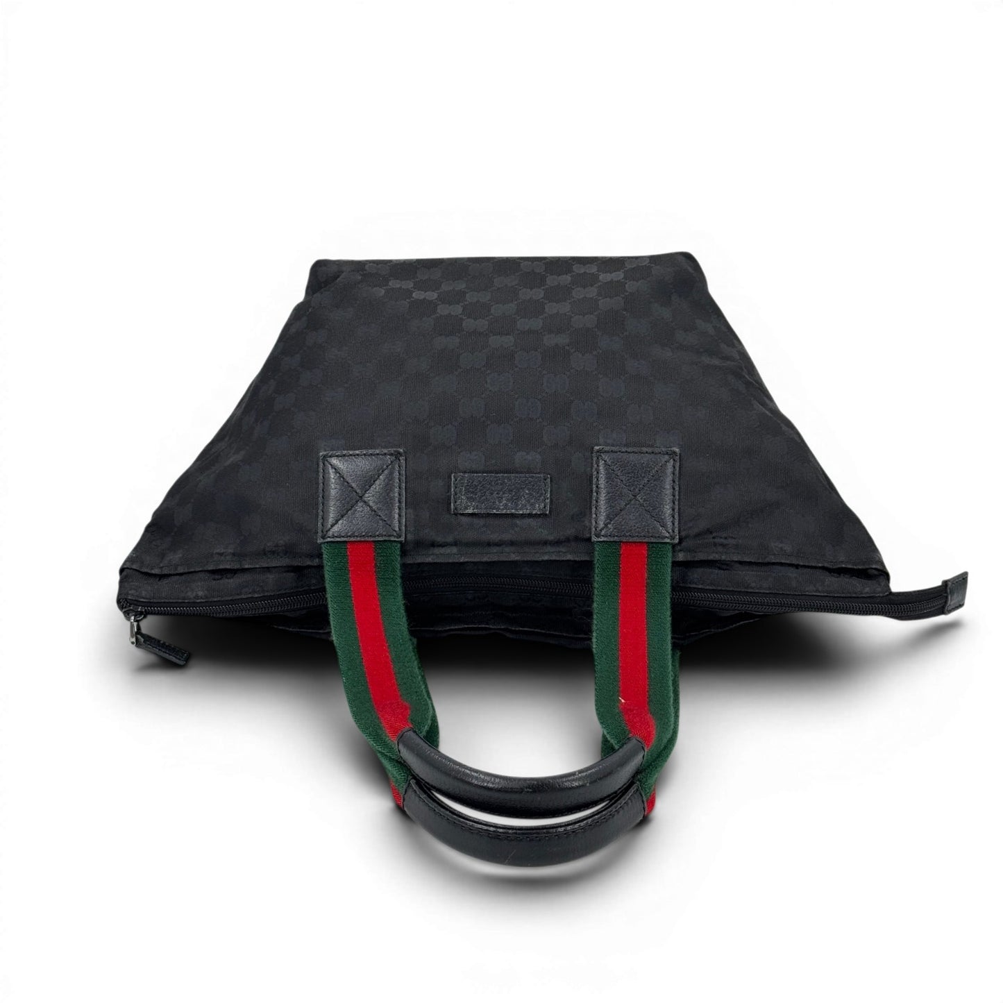 GUCCI GGキャンバス ブラック シェリーライン ハンドバッグ