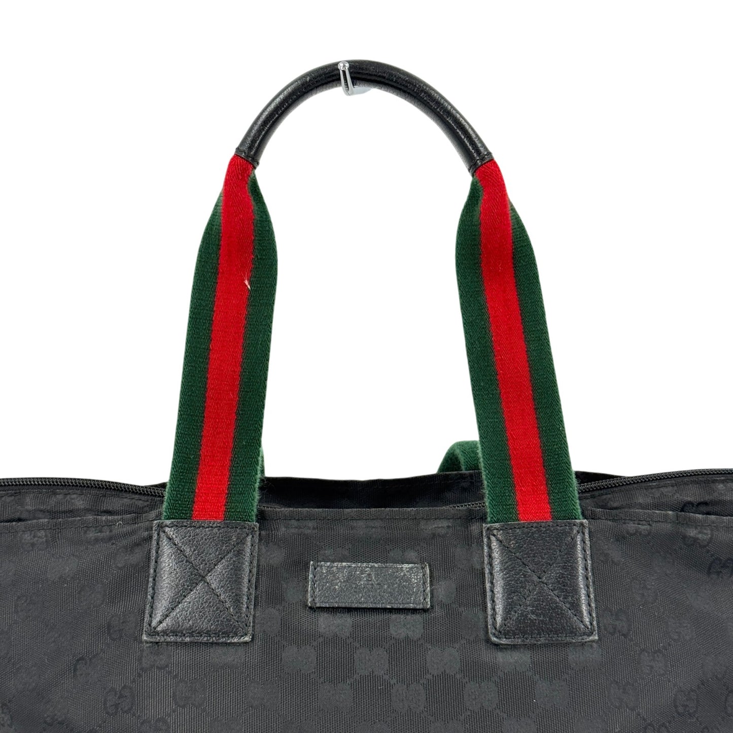 GUCCI GGキャンバス ブラック シェリーライン ハンドバッグ