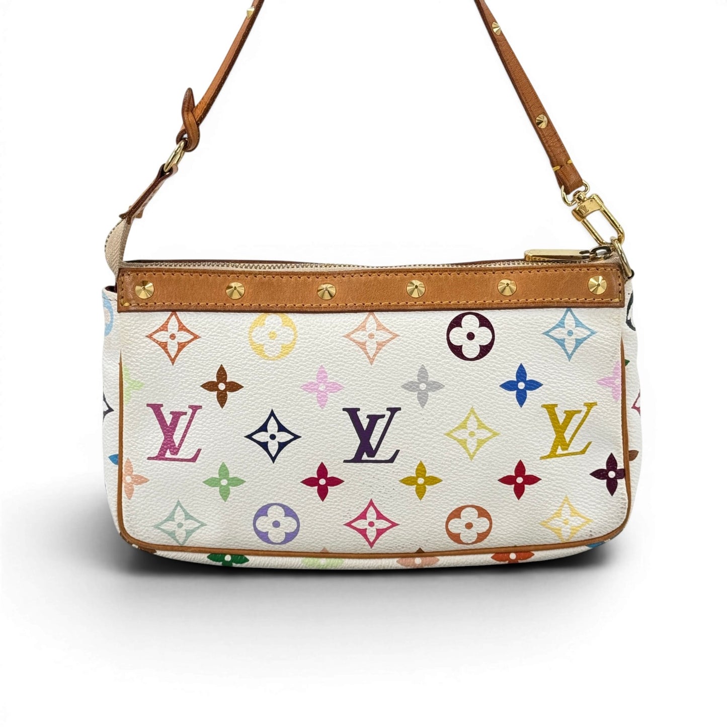 LOUIS VUITTON ポシェット アクセサリー モノグラム マルチカラー キャンバス ハンドバッグ M92649
