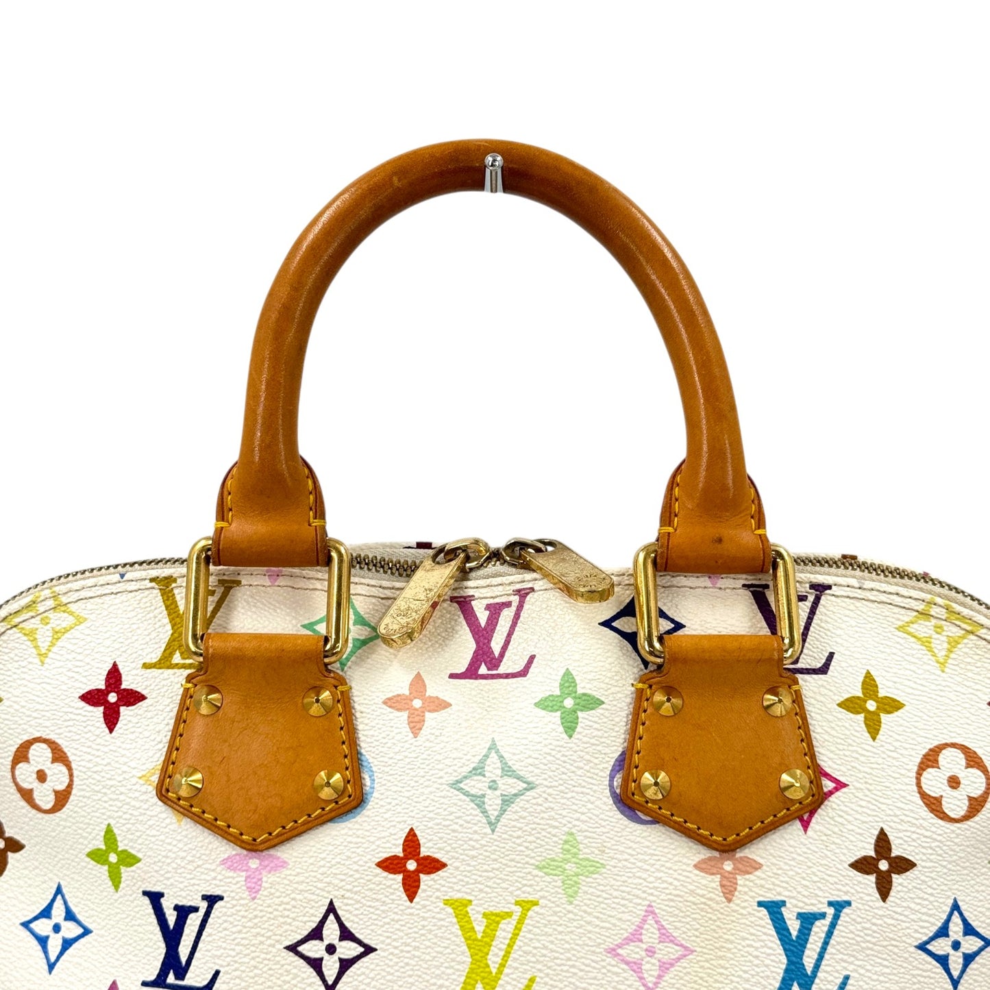 LOUIS VUITTON アルマPM モノグラム マルチカラー ハンドバッグ ホワイト M40443