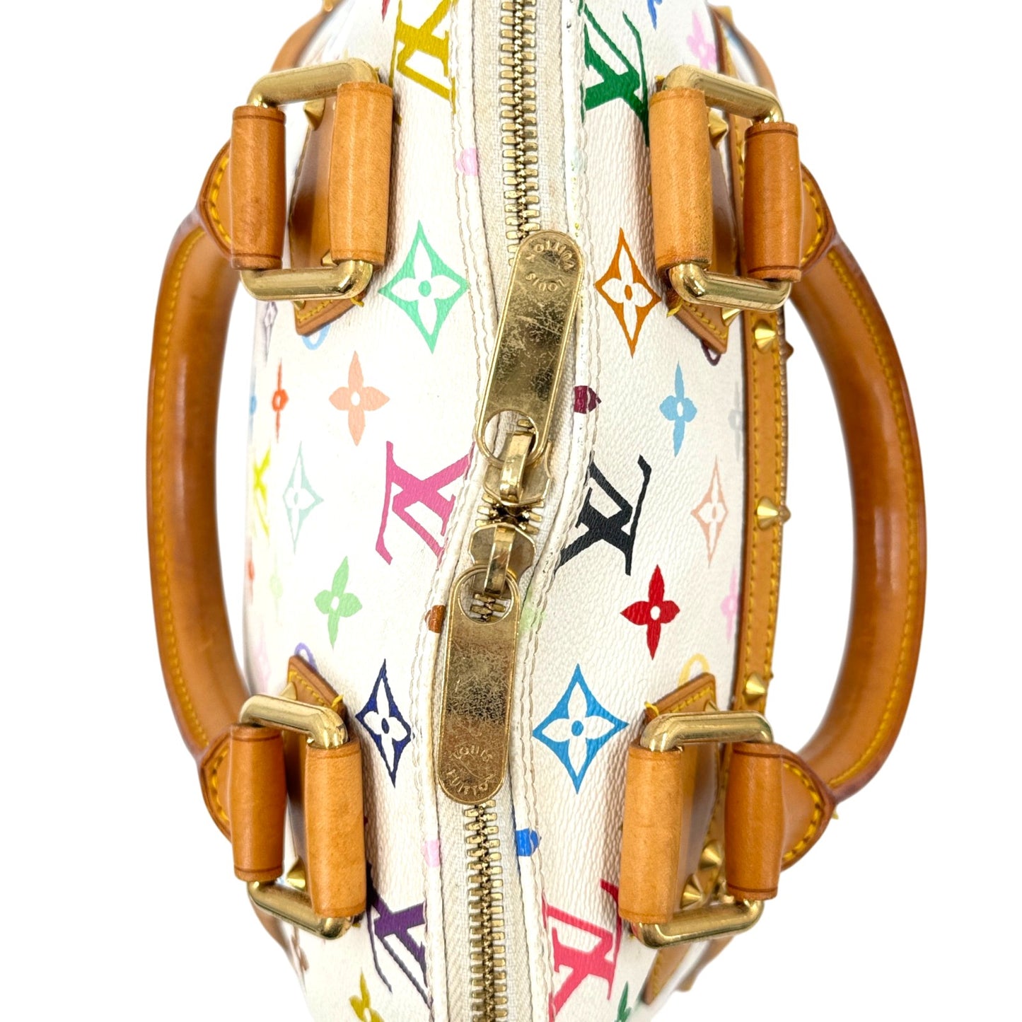 LOUIS VUITTON アルマPM モノグラム マルチカラー ハンドバッグ ホワイト M40443