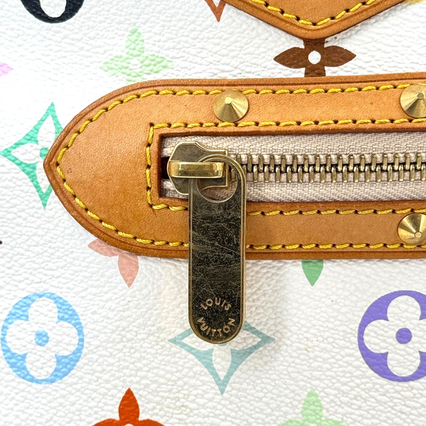 LOUIS VUITTON アルマPM モノグラム マルチカラー ハンドバッグ ホワイト M40443