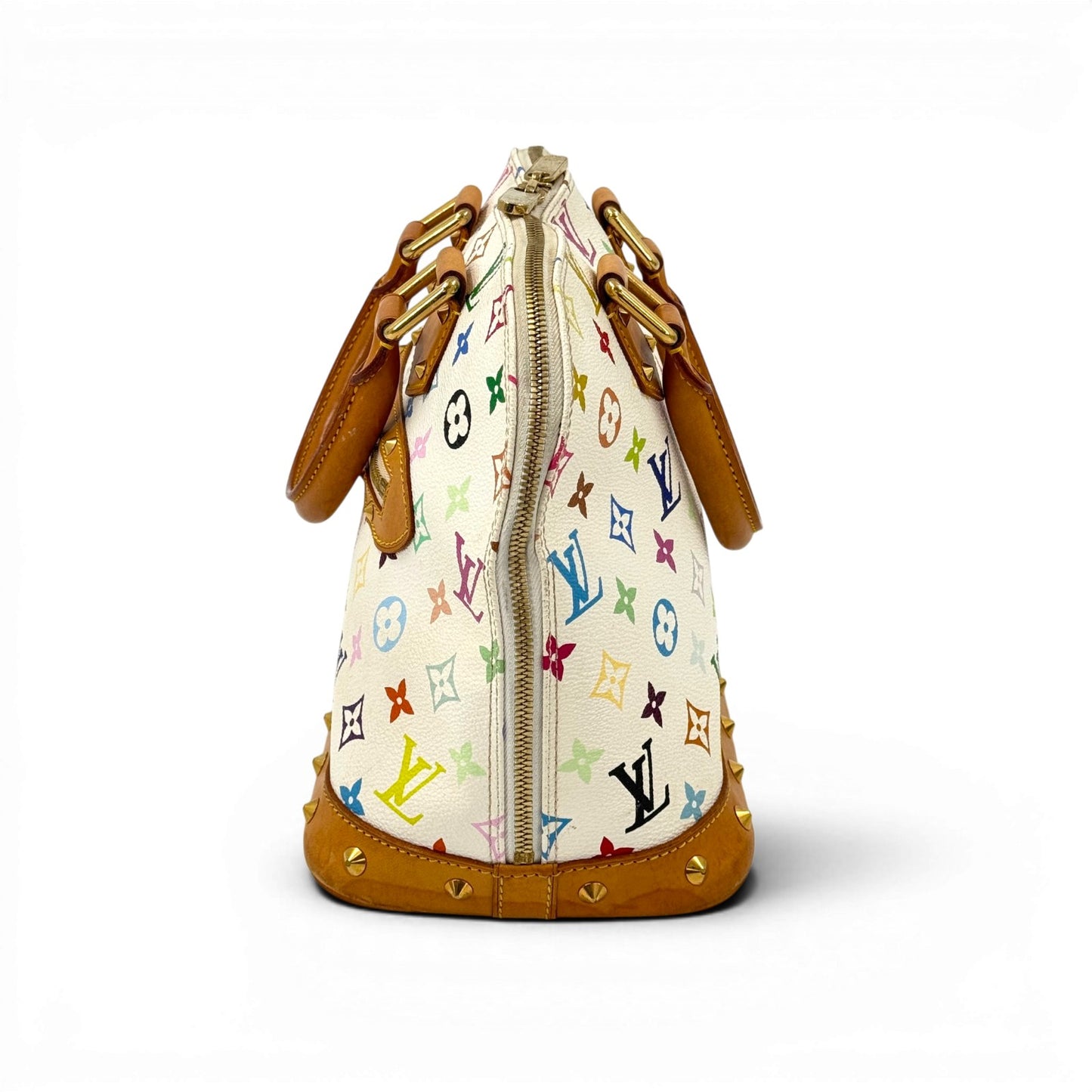 LOUIS VUITTON アルマPM モノグラム マルチカラー ハンドバッグ ホワイト M40443