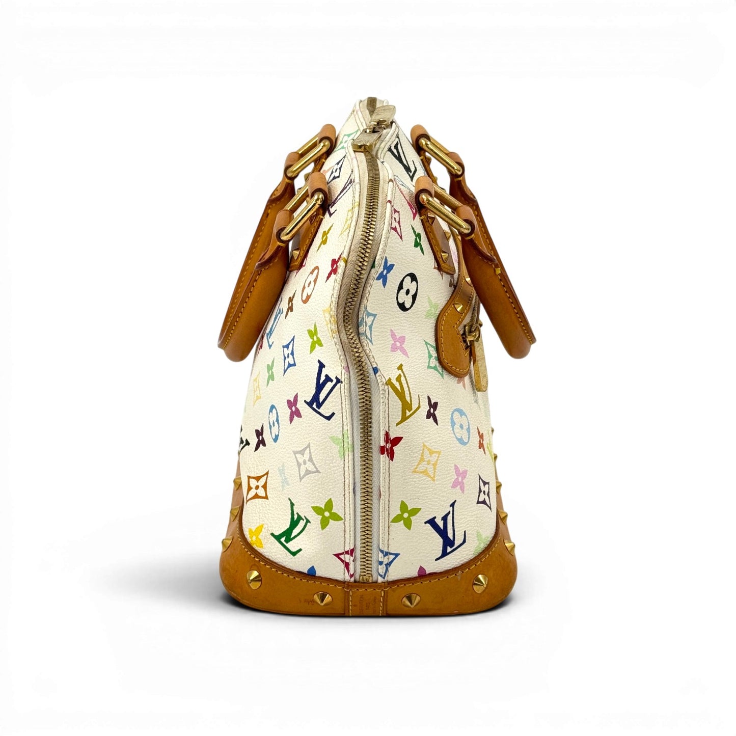 LOUIS VUITTON アルマPM モノグラム マルチカラー ハンドバッグ ホワイト M40443