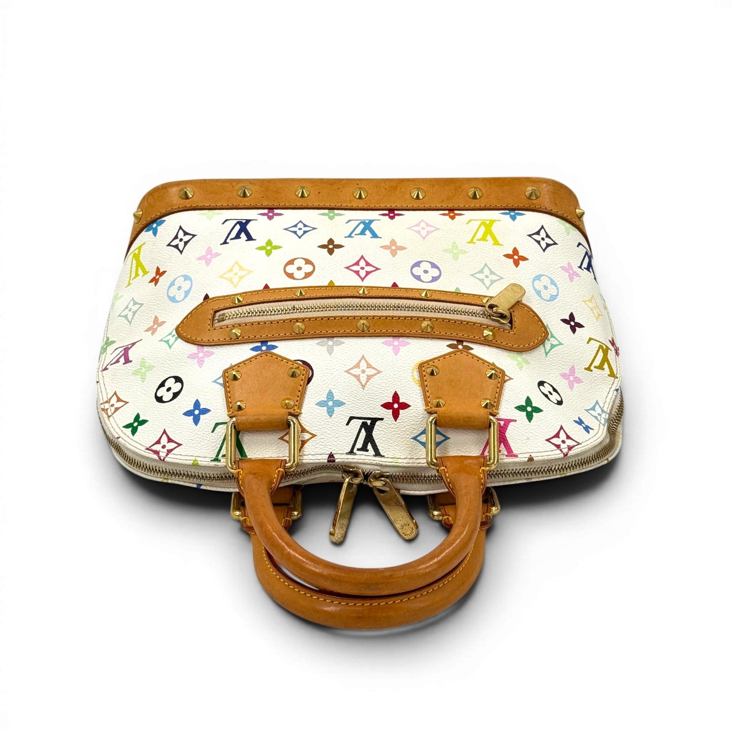 LOUIS VUITTON アルマPM モノグラム マルチカラー ハンドバッグ ホワイト M40443