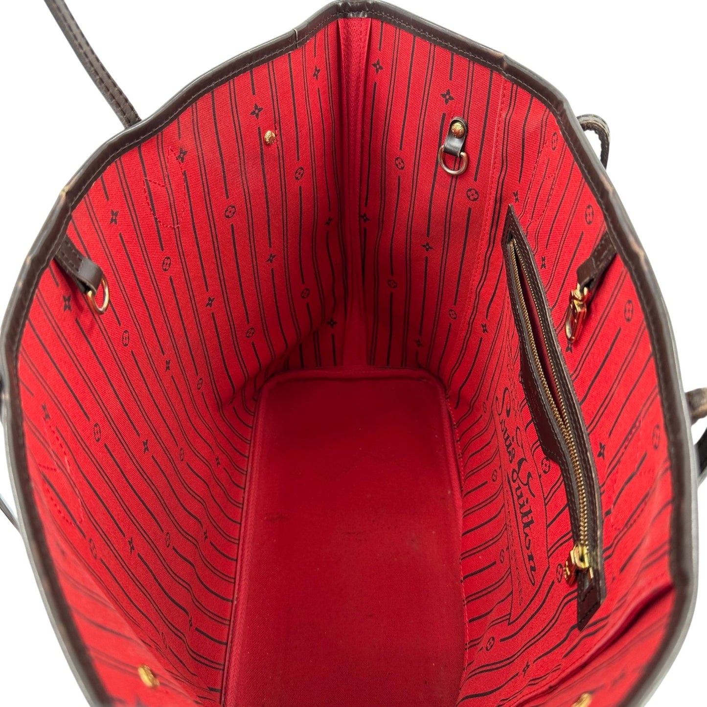 LOUIS VUITTON ネヴァーフルMM トートバッグ ダミエ・エベヌ ブラウンキャンバス N51105