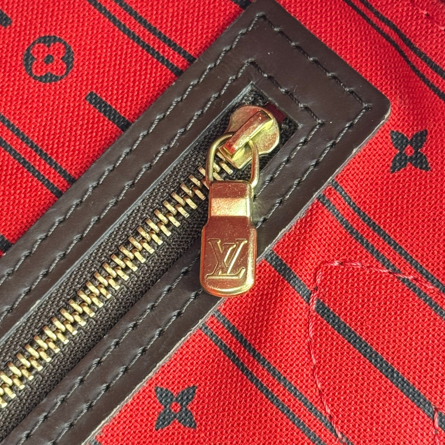 LOUIS VUITTON ネヴァーフルMM トートバッグ ダミエ・エベヌ ブラウンキャンバス N51105