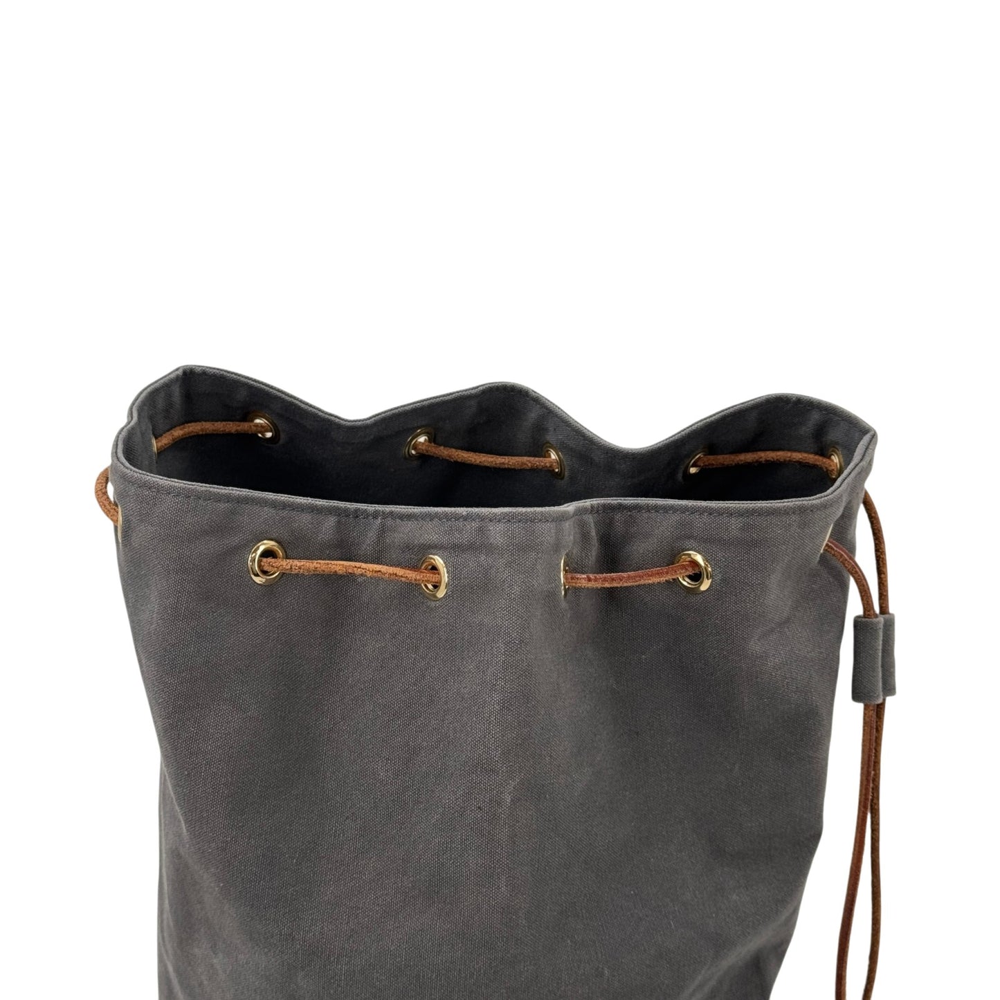HERMES ポロションミミルGM グレーキャンバス 巾着 バックパック
