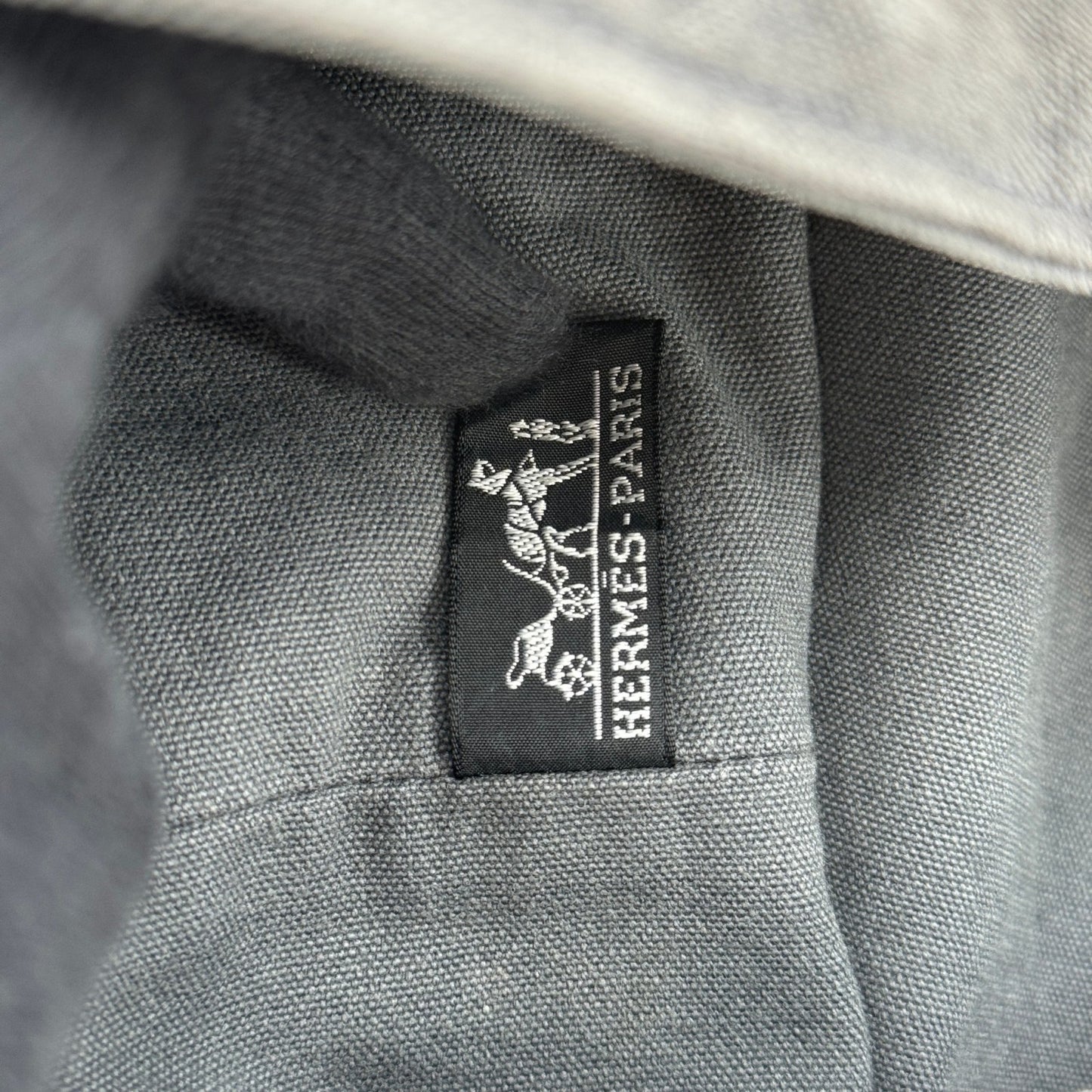 HERMES ポロションミミルGM グレーキャンバス 巾着 バックパック
