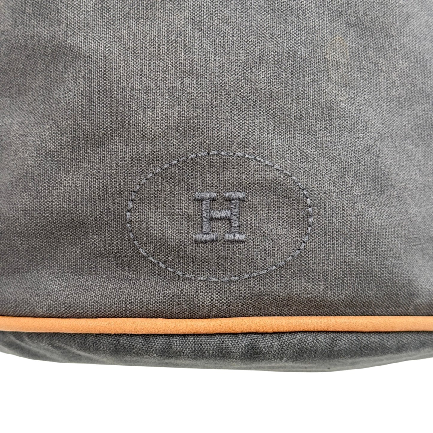 HERMES ポロションミミルGM グレーキャンバス 巾着 バックパック