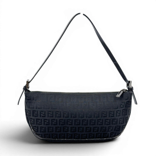 FENDI ズッキーノ キャンバス ブラック ハンドバッグ