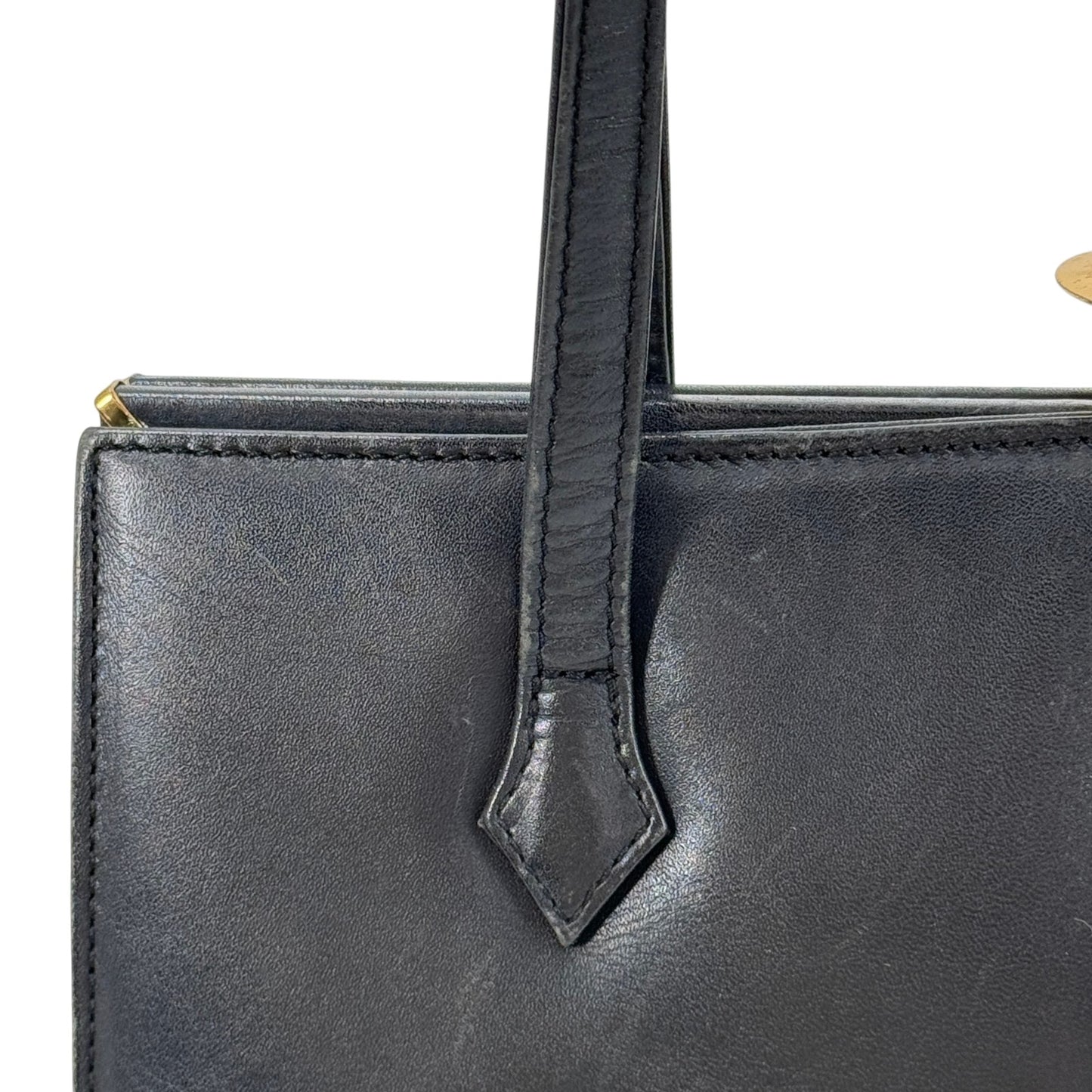 Vivienne Westwood ハンドバッグ ビッグゴールドオーブ キスロック ブラック レザー