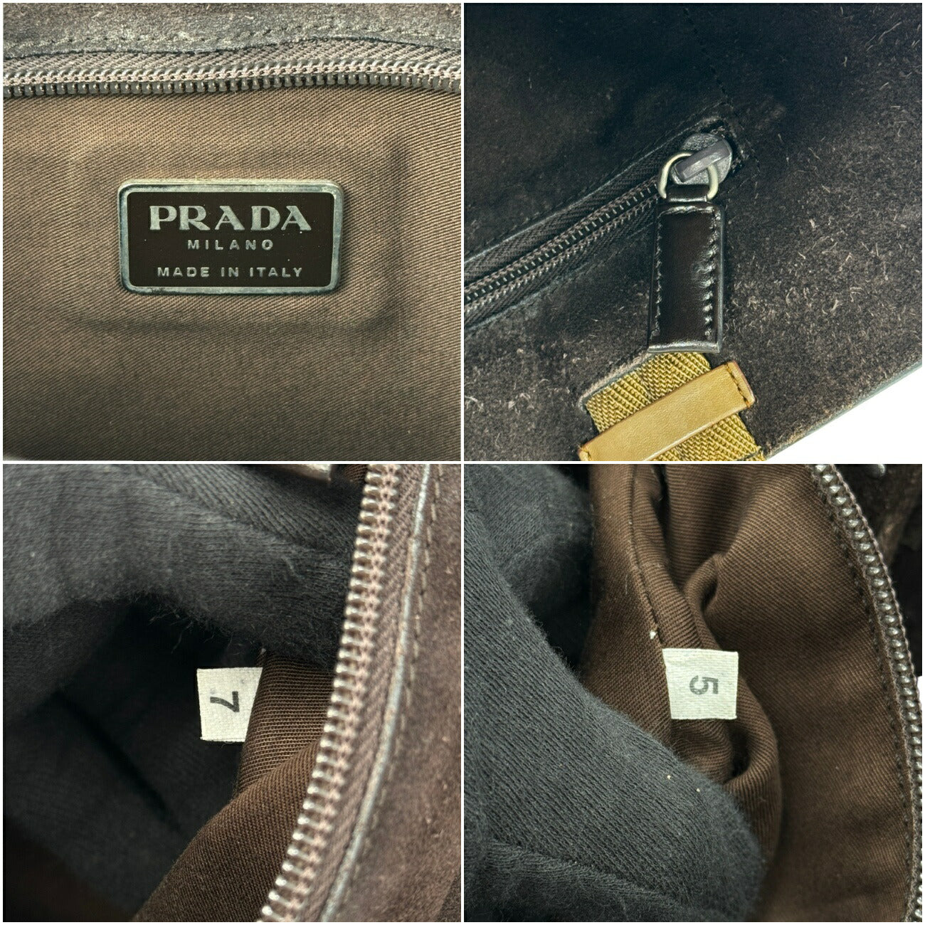 PRADA ヴィンテージ カッティングロゴ ブラウン レザー トート ショルダーバッグ