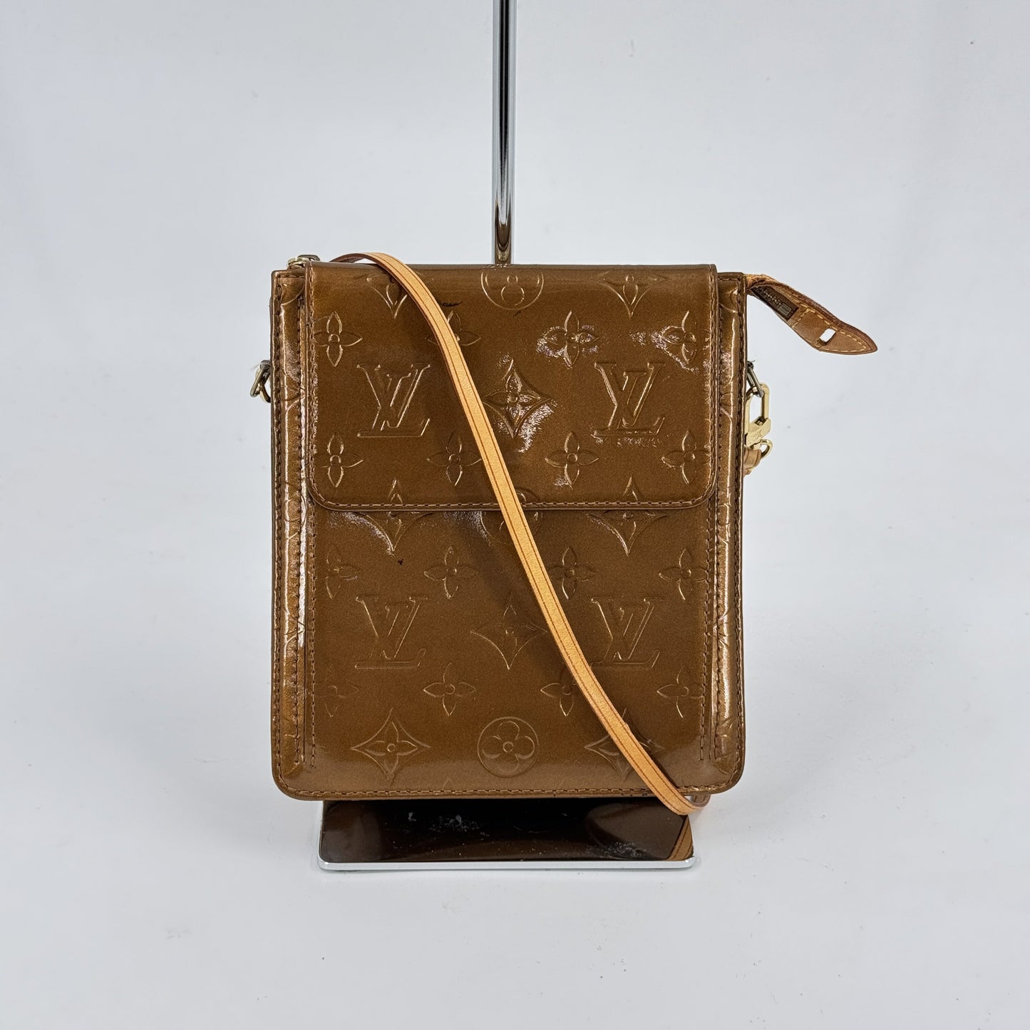 LOUIS VUITTON モノグラム・ヴェルニ モット・ブロンズ パテント ショルダー M51311