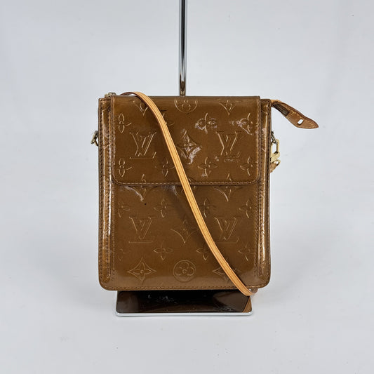 LOUIS VUITTON モノグラム・ヴェルニ モット・ブロンズ パテント ショルダー M51311