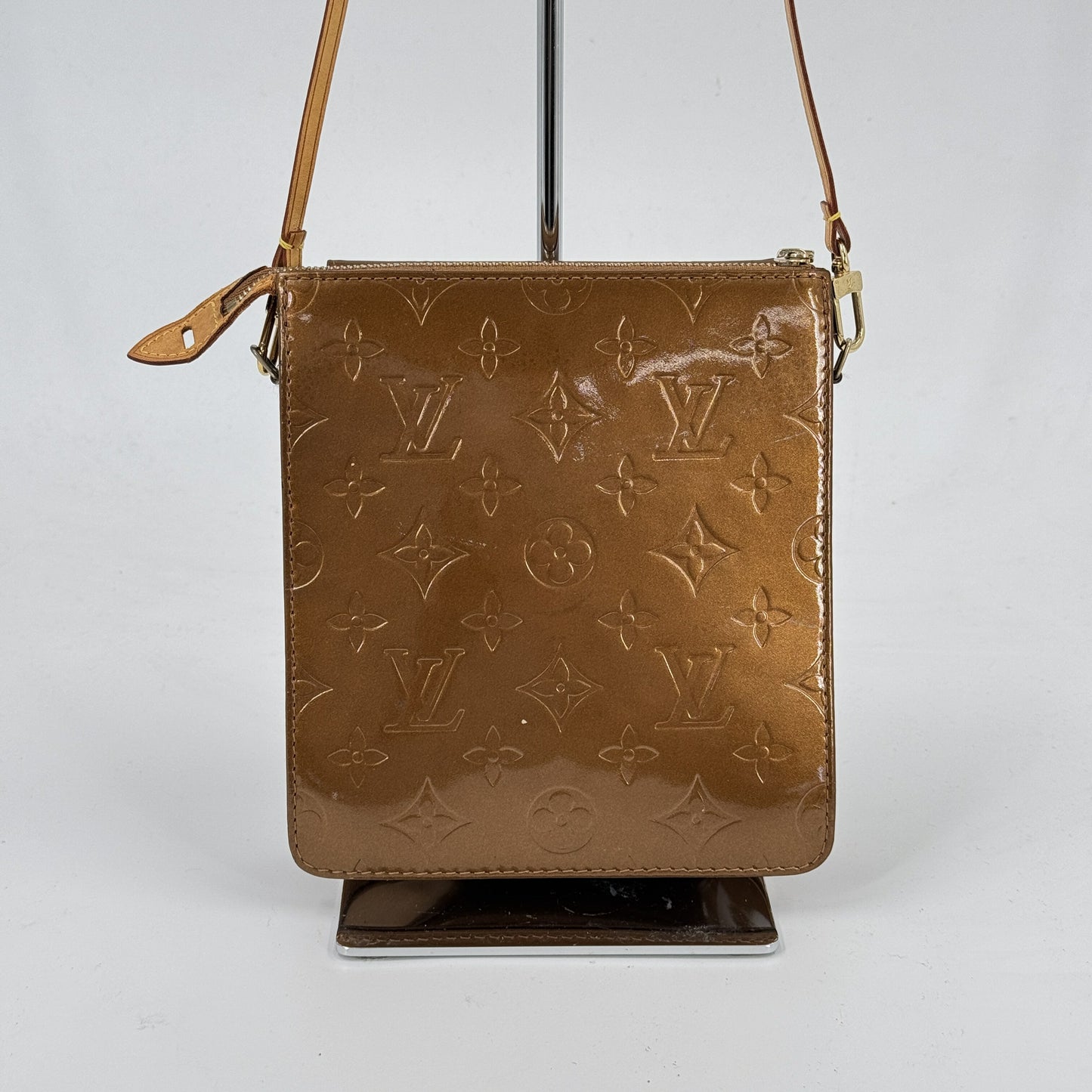 LOUIS VUITTON モノグラム・ヴェルニ モット・ブロンズ パテント ショルダー M51311