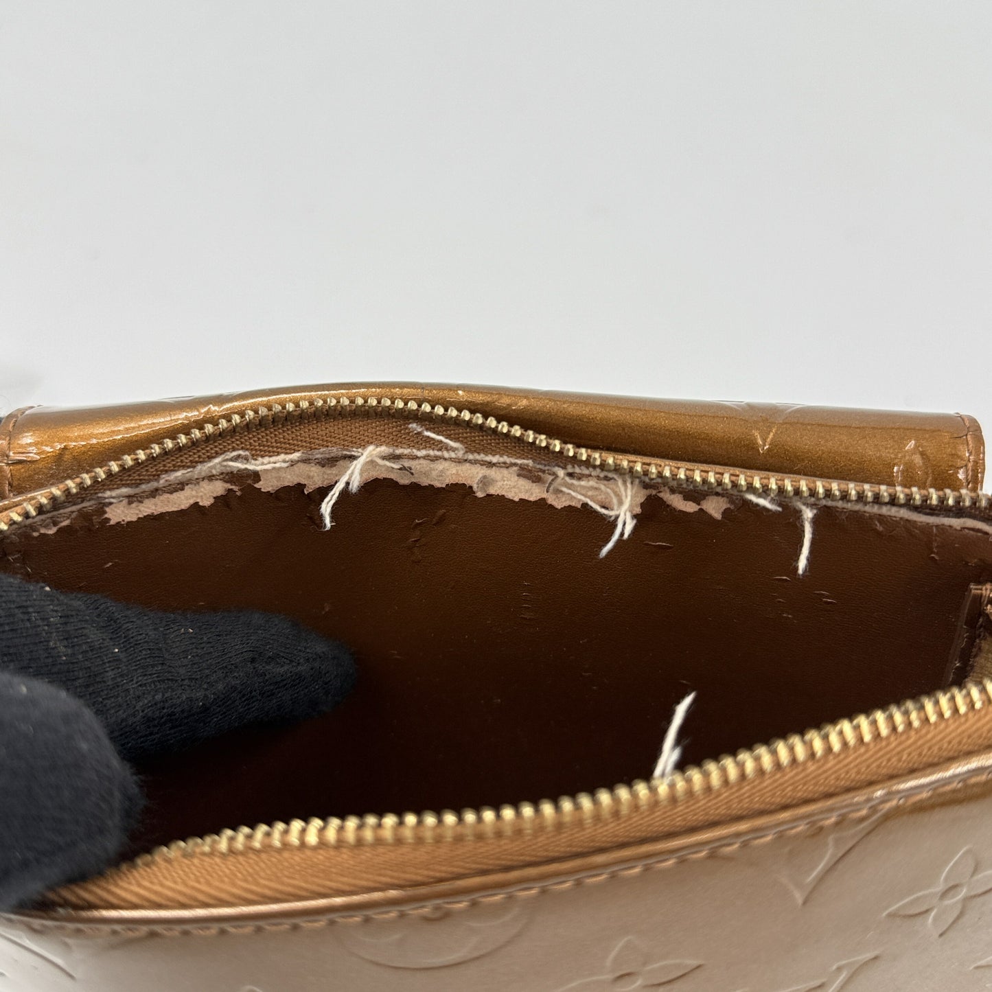 LOUIS VUITTON モノグラム・ヴェルニ モット・ブロンズ パテント ショルダー M51311