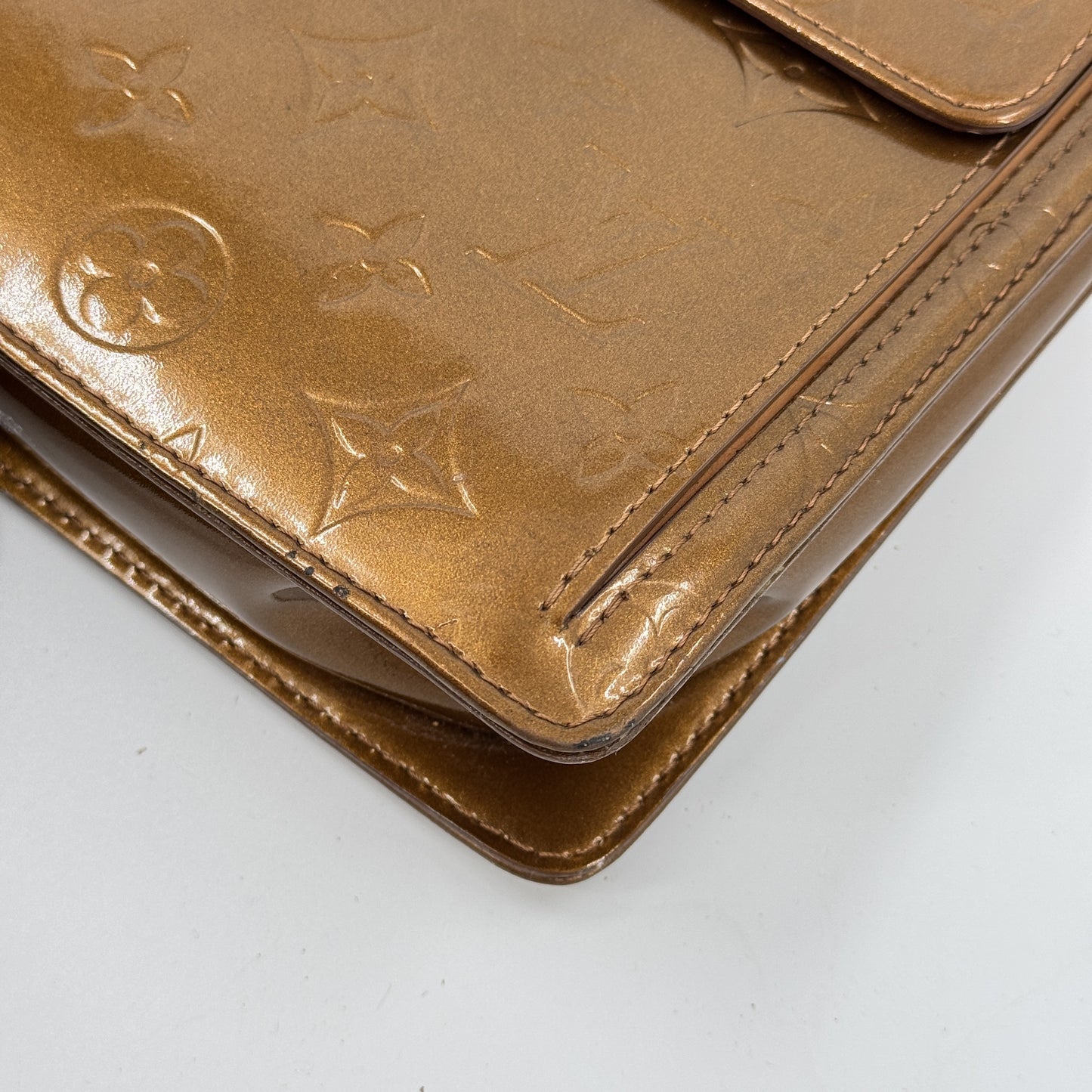 LOUIS VUITTON モノグラム・ヴェルニ モット・ブロンズ パテント ショルダー M51311